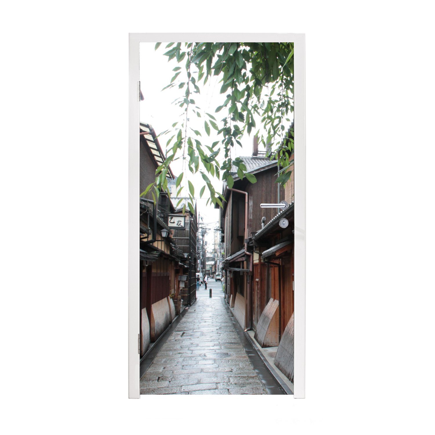 MuchoWow Türtapete Traditionelle Architektur in Kyoto in Japan, Matt, bedruckt, (1 St), Fototapete für Tür, Türaufkleber, 75x205 cm