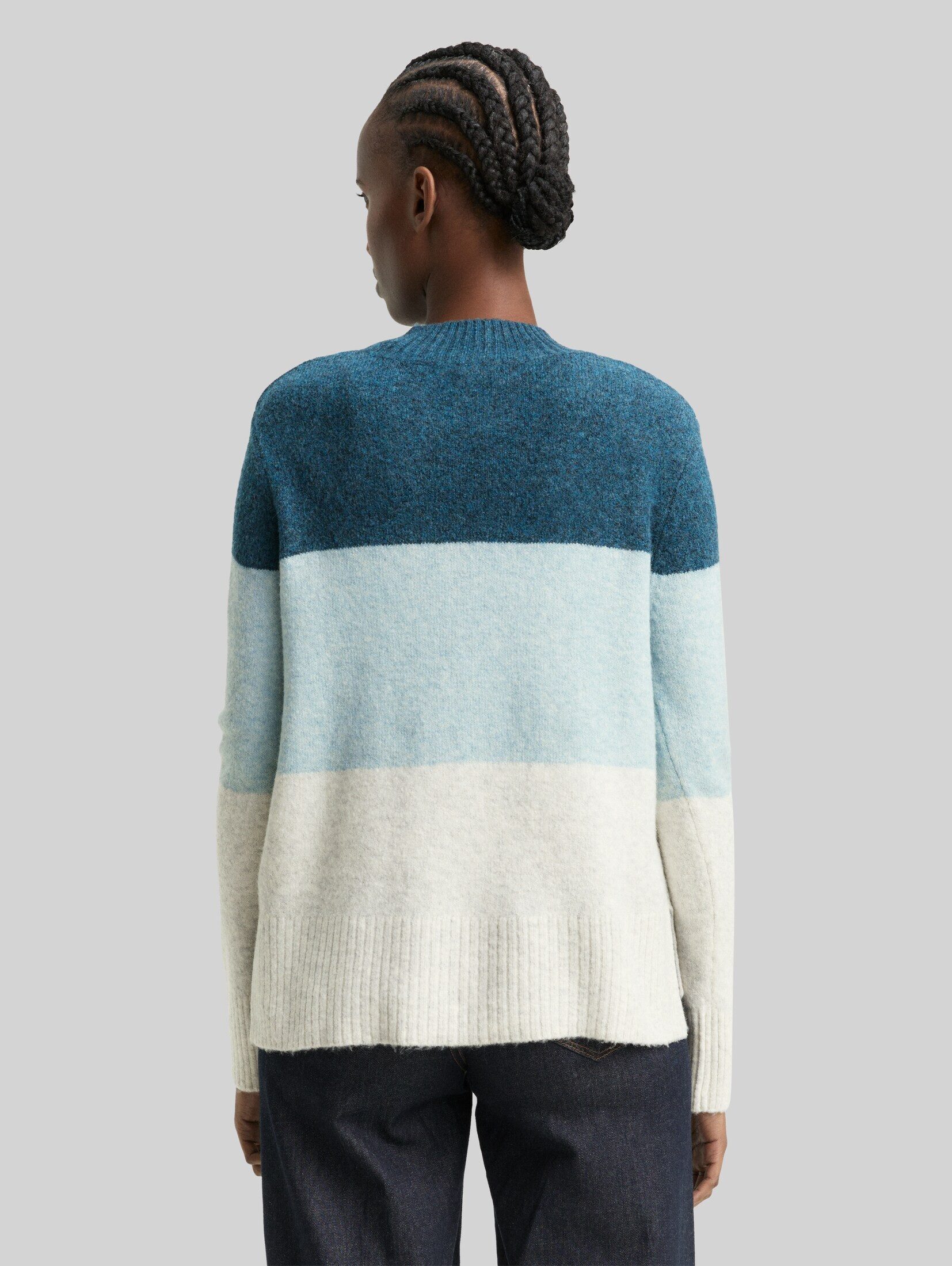 TOM TAILOR Denim Strickpullover Pullover & Strickjacken Strickpullover mit Colour Blocking