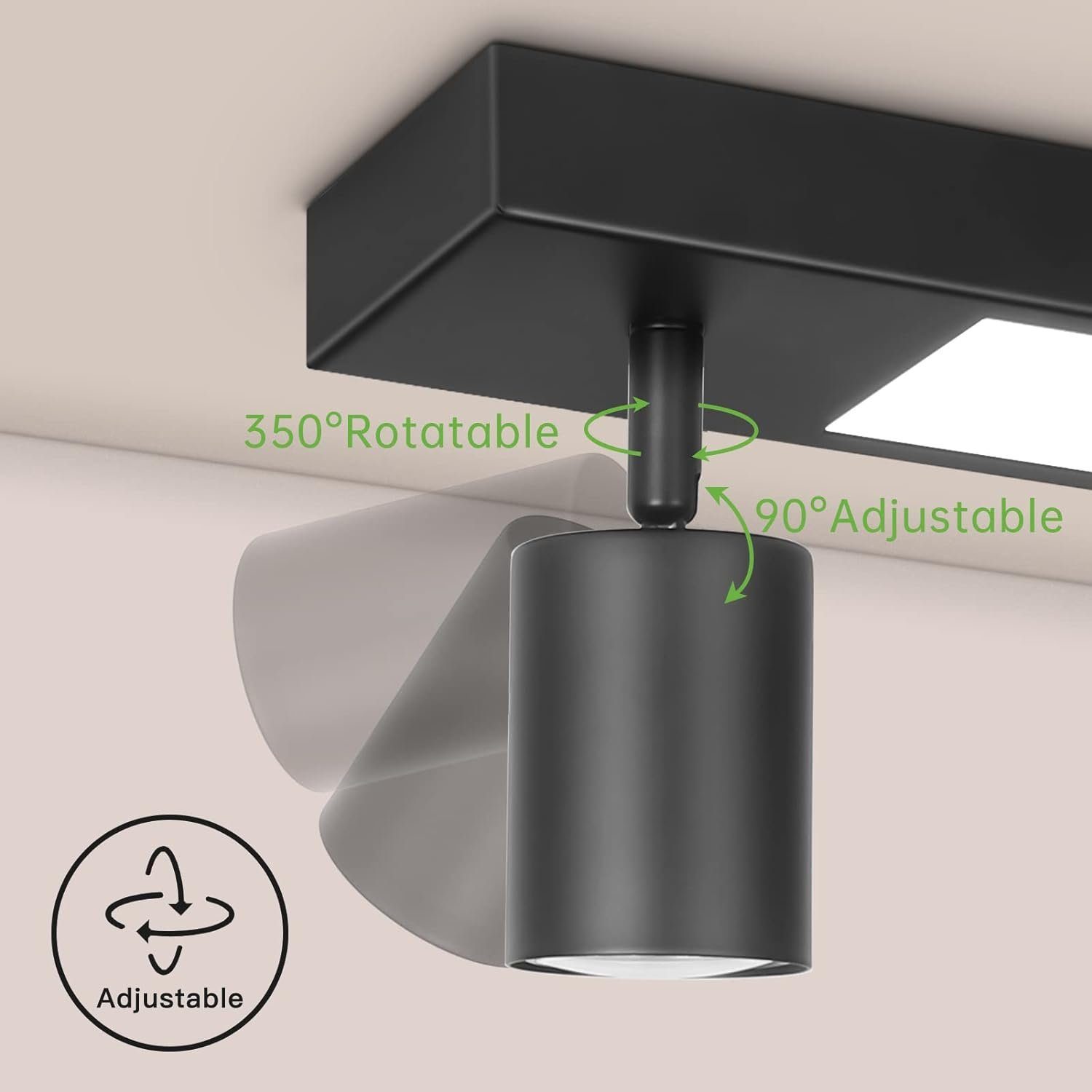 Diyarts LED Deckenstrahler, LED wechselbar, Warmweiß, modern LED Deckenspot günstig online kaufen