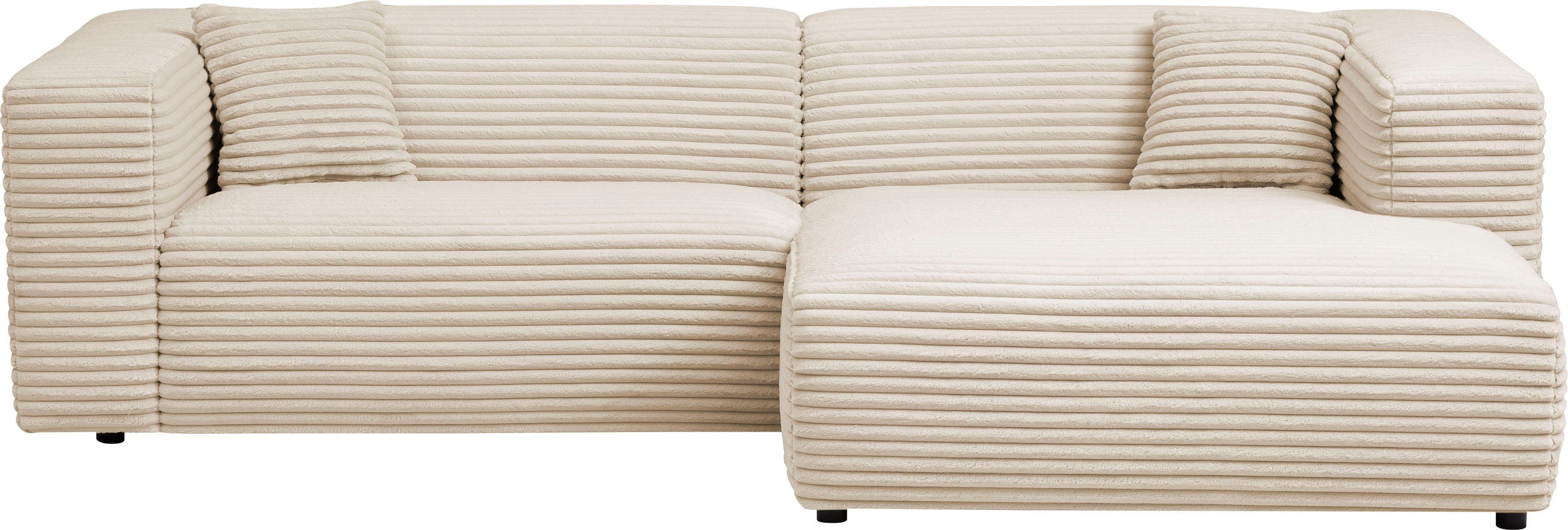 Home affaire Ecksofa BAKELS, L-Form in Cord oder Boucle-Stoff, moderne Couch, wahlweise Recamiere rechts/links, bequemer Sitzkomfort. Reduzierter Preis € 1.599,99. Unverbindliche Preisempfehlung € 2.779,00