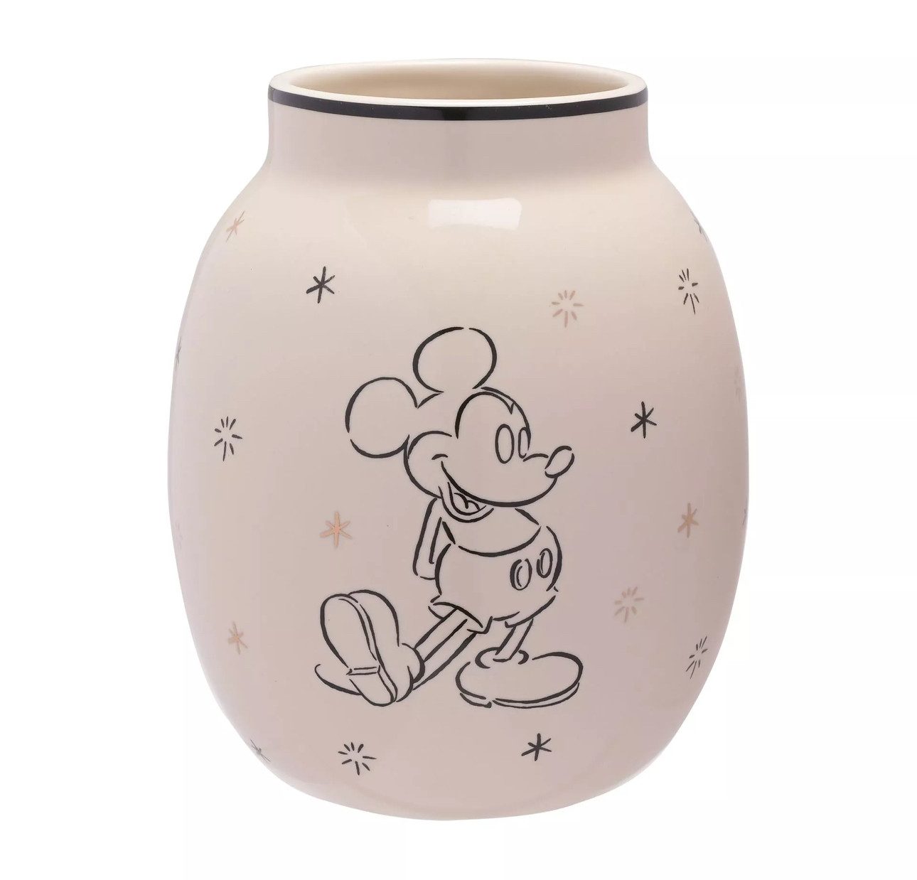 Disney Dekovase Mickey Maus Premium Gold/Weiss Vase Disney Store