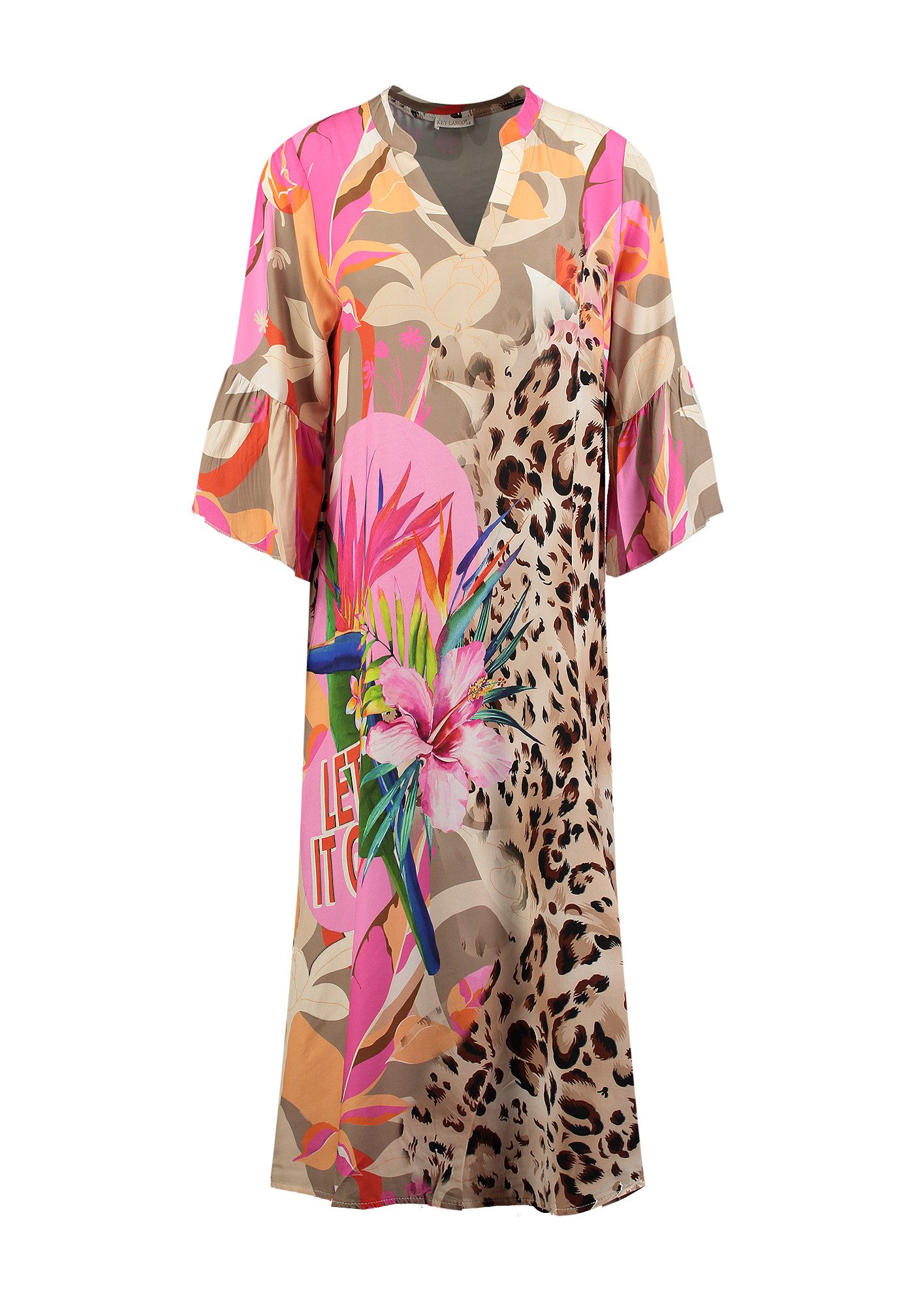 Key Largo Druckkleid WD PARADISE v-neck (1-tlg)