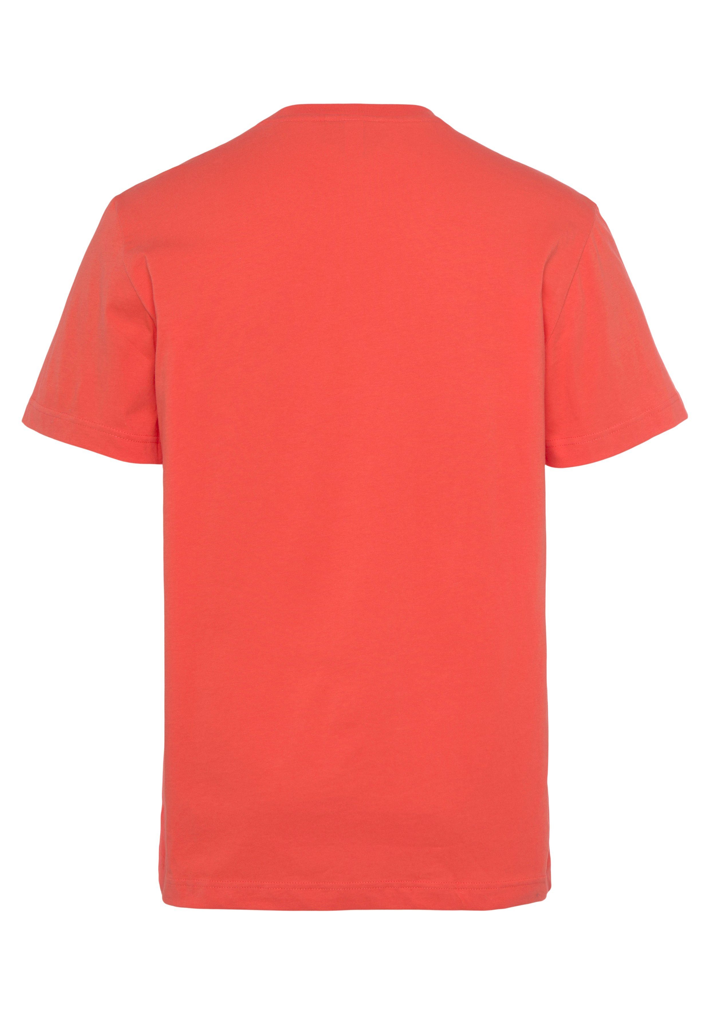 Lacoste T-Shirt (1-tlg) mit watermelon Rundhalsausschnitt