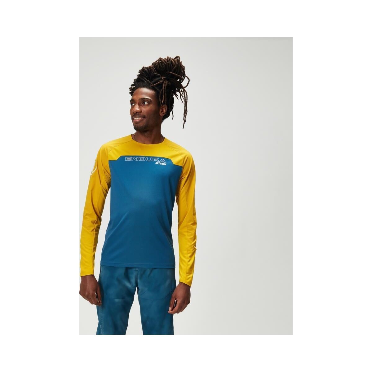 Endura Radtrikot MT500 Burner Long Sleeve Jersey Langarmtrikot für Radfahrer, das schnelltrocknend, strapazierfähig