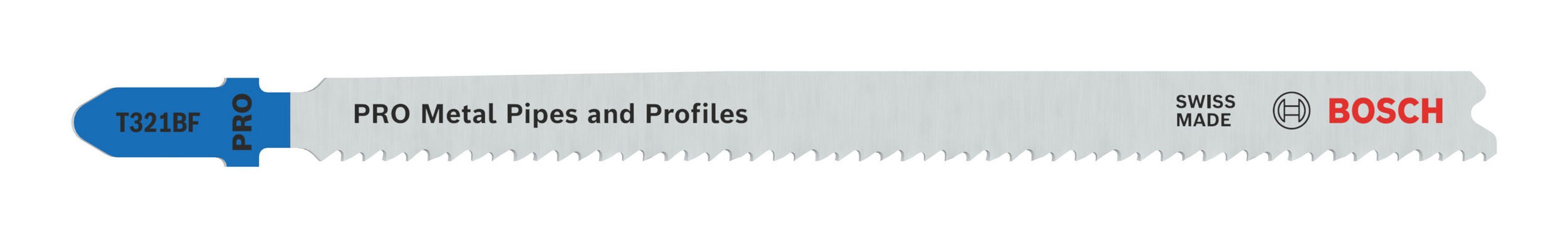 BOSCH Stichsägeblatt Pro Metal Pipes and Profiles (25 Stück), Metal Pipes and Profiles T321BF, 132 mm - 25er Pack