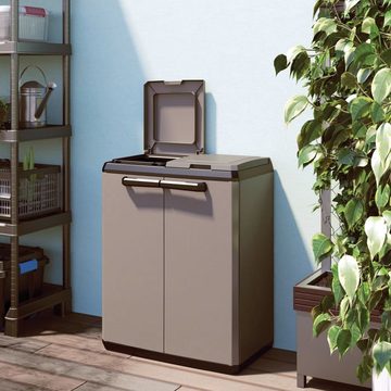 Keter Fächerschrank Recycling-Schrank Split Basic Grau und Schwarz 85 cm (1-St)