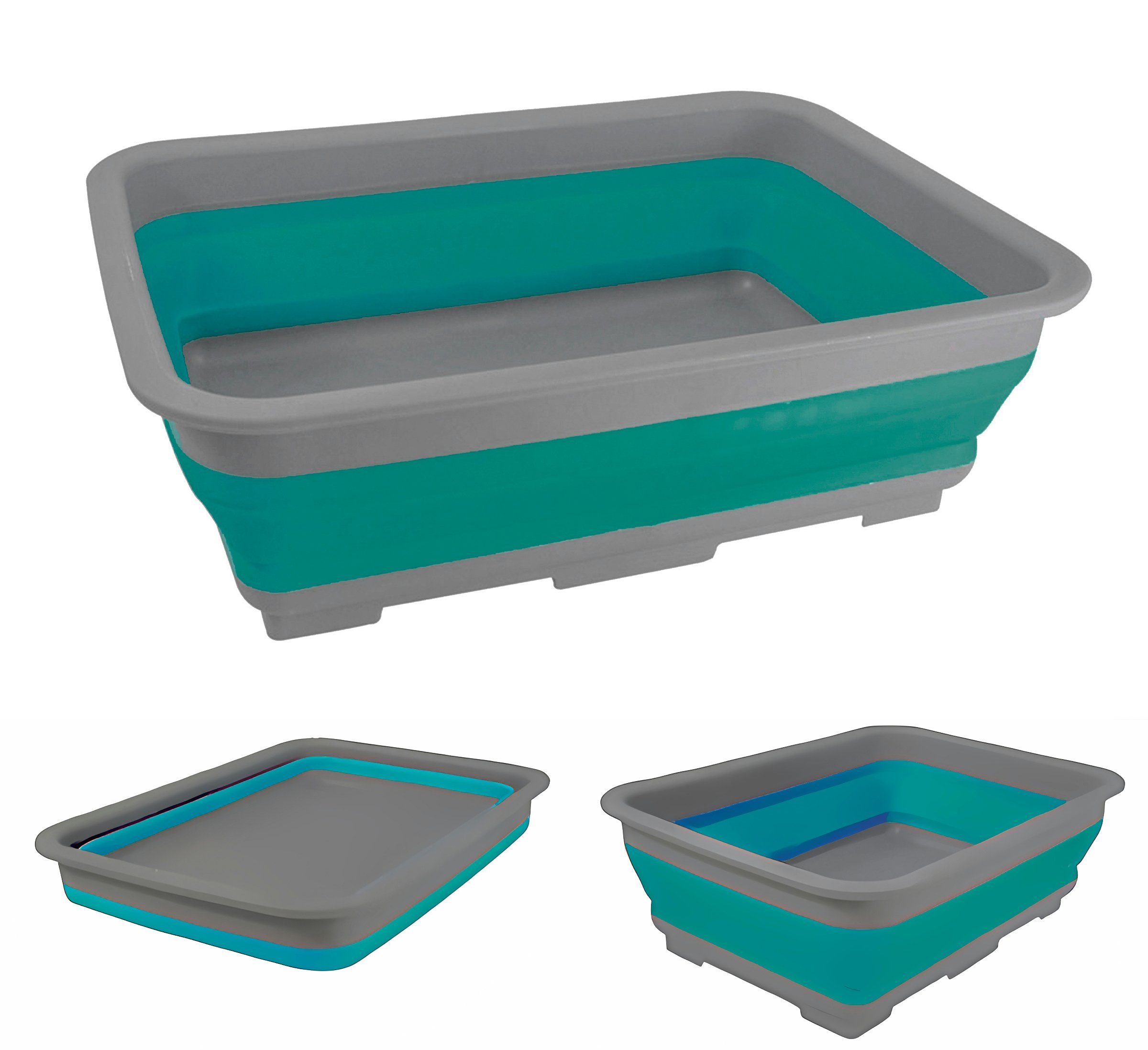 HIT Trading Раковины WASCHBECKEN faltbar PP Spülschüssel Faltschüssel 88 (Grün), platzsparend Campingschüssel Camping