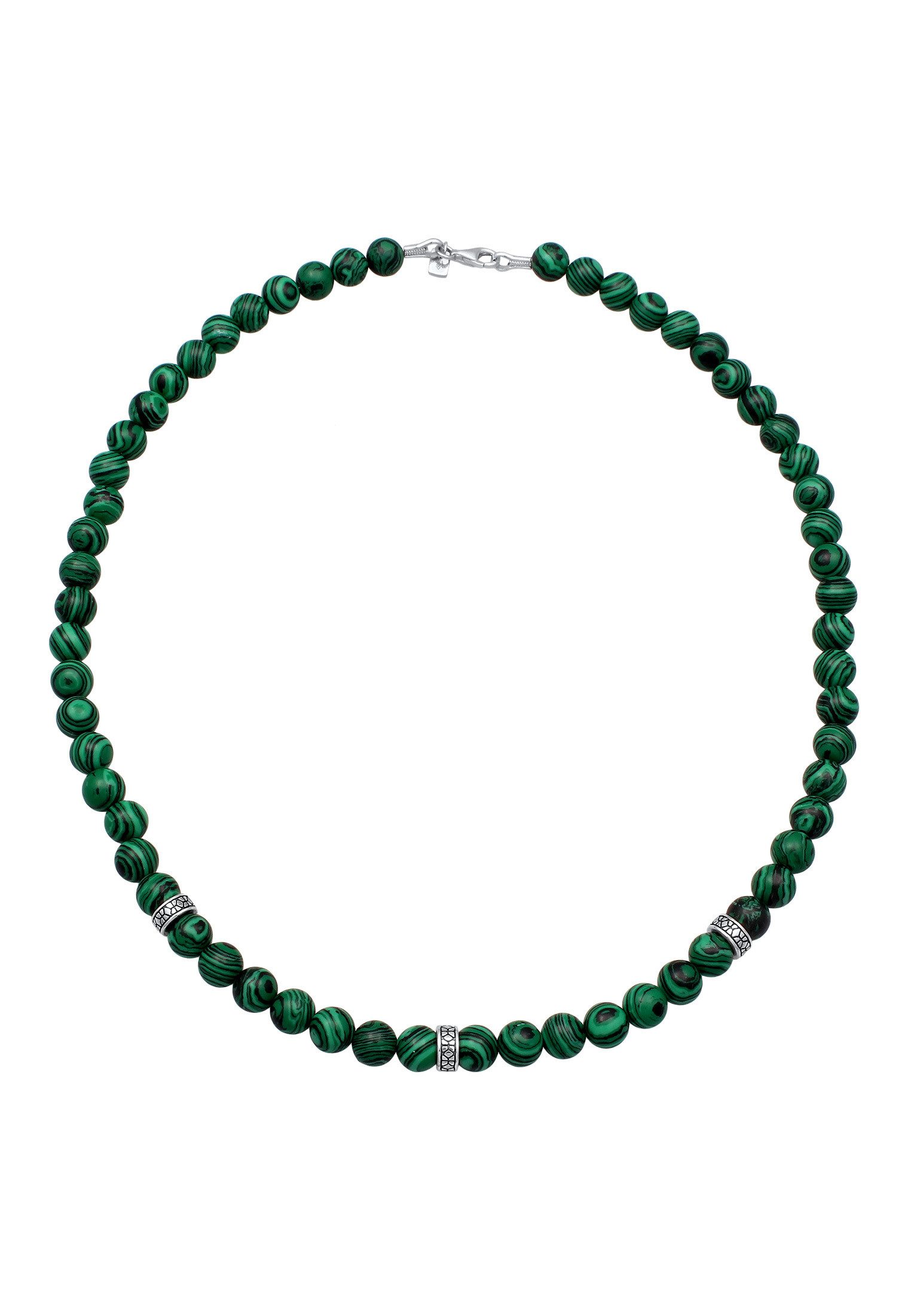 Kuzzoi Silberkette Synthetischer Malachit Perlen Grün Bead 925 Sterling Sil günstig online kaufen