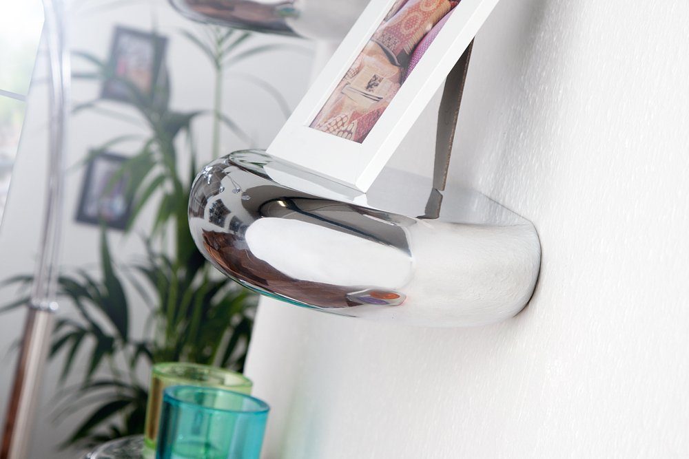 riess-ambiente Wandregal TEAR 40cm silber, im Modern Design günstig online kaufen