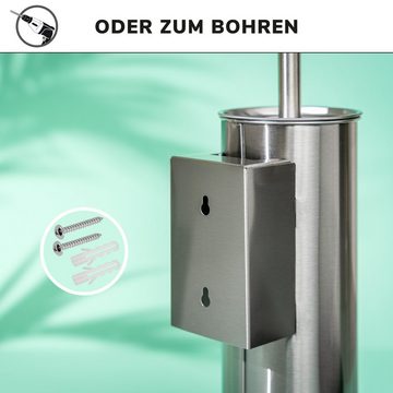 bremermann WC-Reinigungsbürste WC-Garnitur mit Wandhalterung, Edelstahl rund