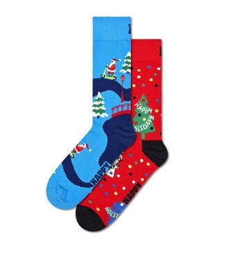 Happy Socks Freizeitsocken 2-Pack Happy Holiday Socken Geschenkset
