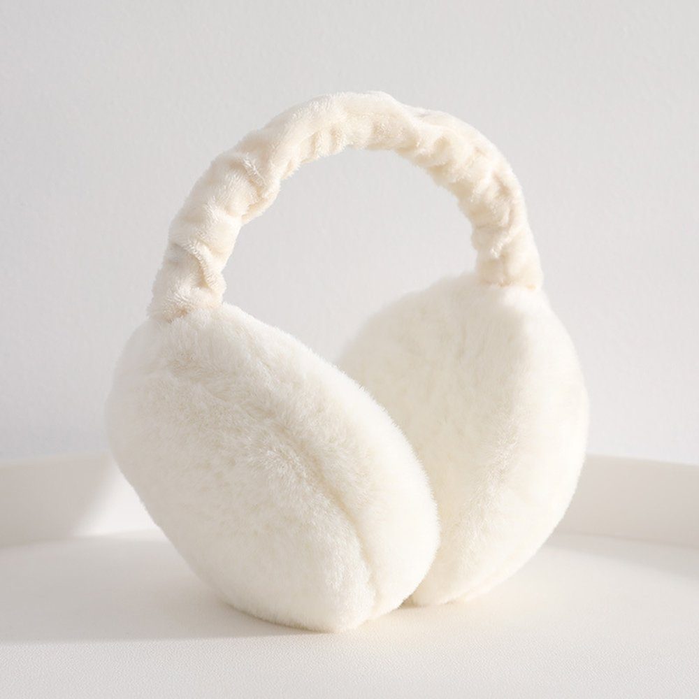 Weiß Ohrenwärmer Plüsch Warme Outdoor Damen Ohrenwärmer Winter GelldG Earmuffs Ohrenschützer