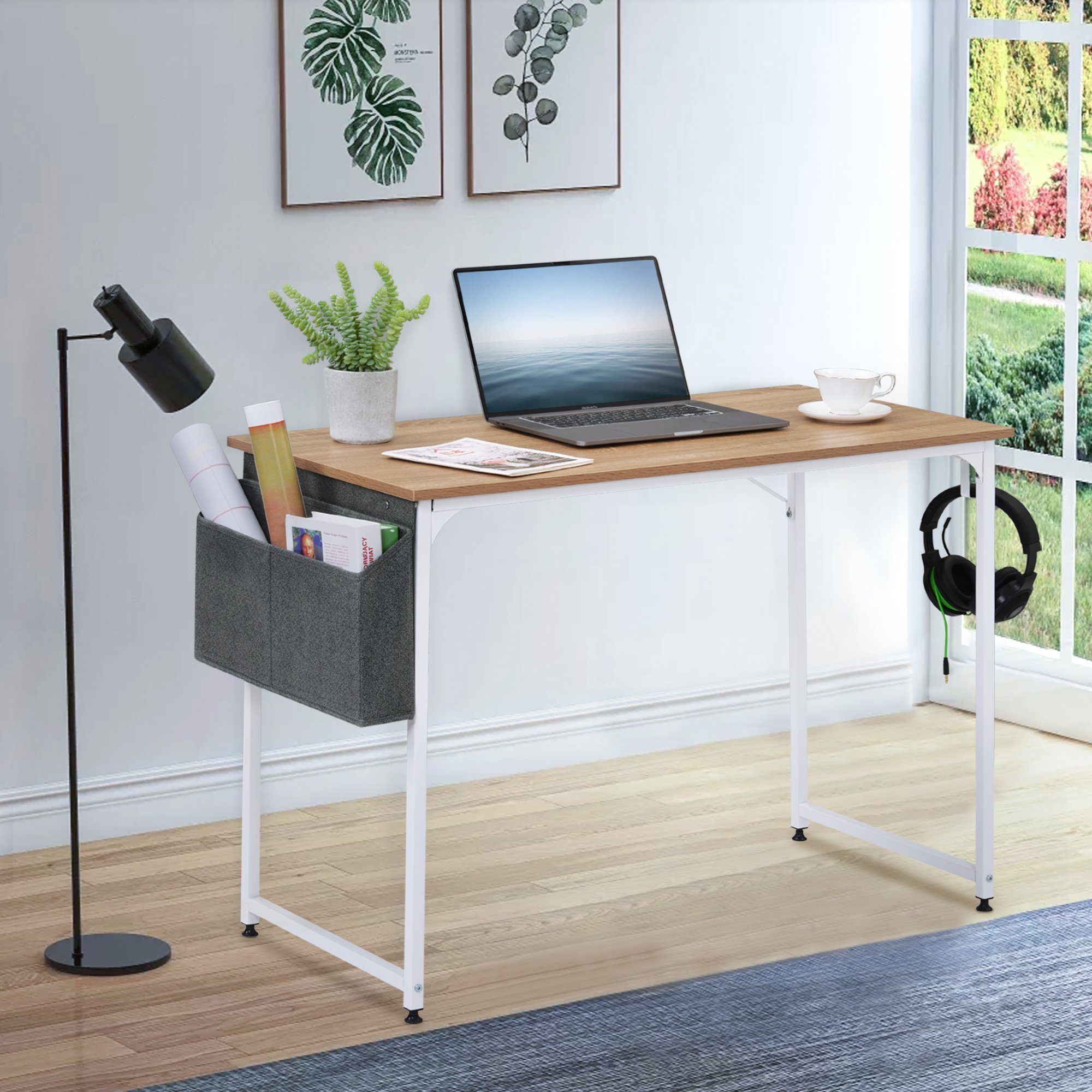 Flieks Schreibtisch »kreativ« (1-St), Computertisch Arbeitstisch mit  Aufbewahrungstasche & Hake, 100x50x75cm online kaufen | OTTO