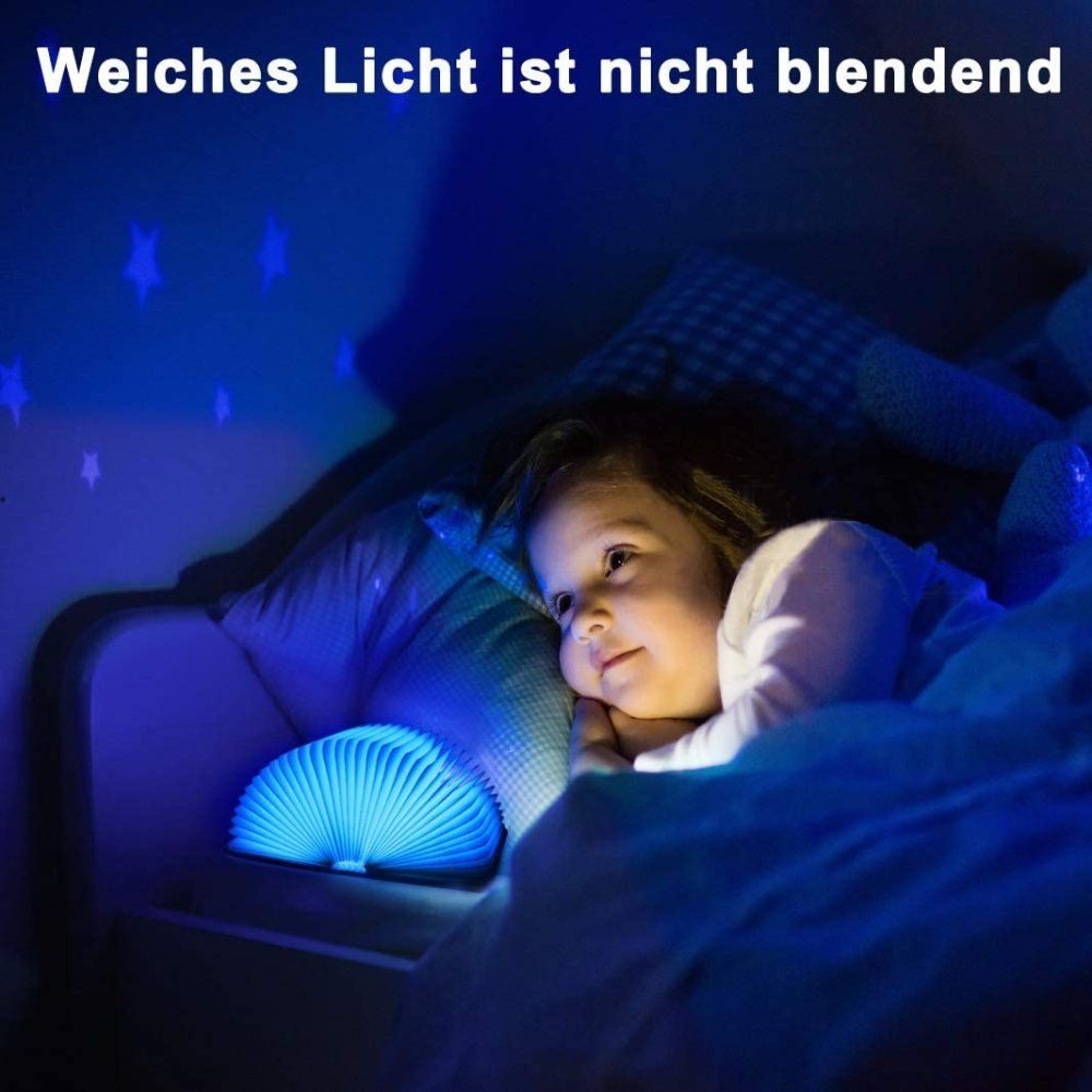 Nachtlicht Licht LED GelldG LED Buch Buchlampe Faltbare Licht Buchlampe