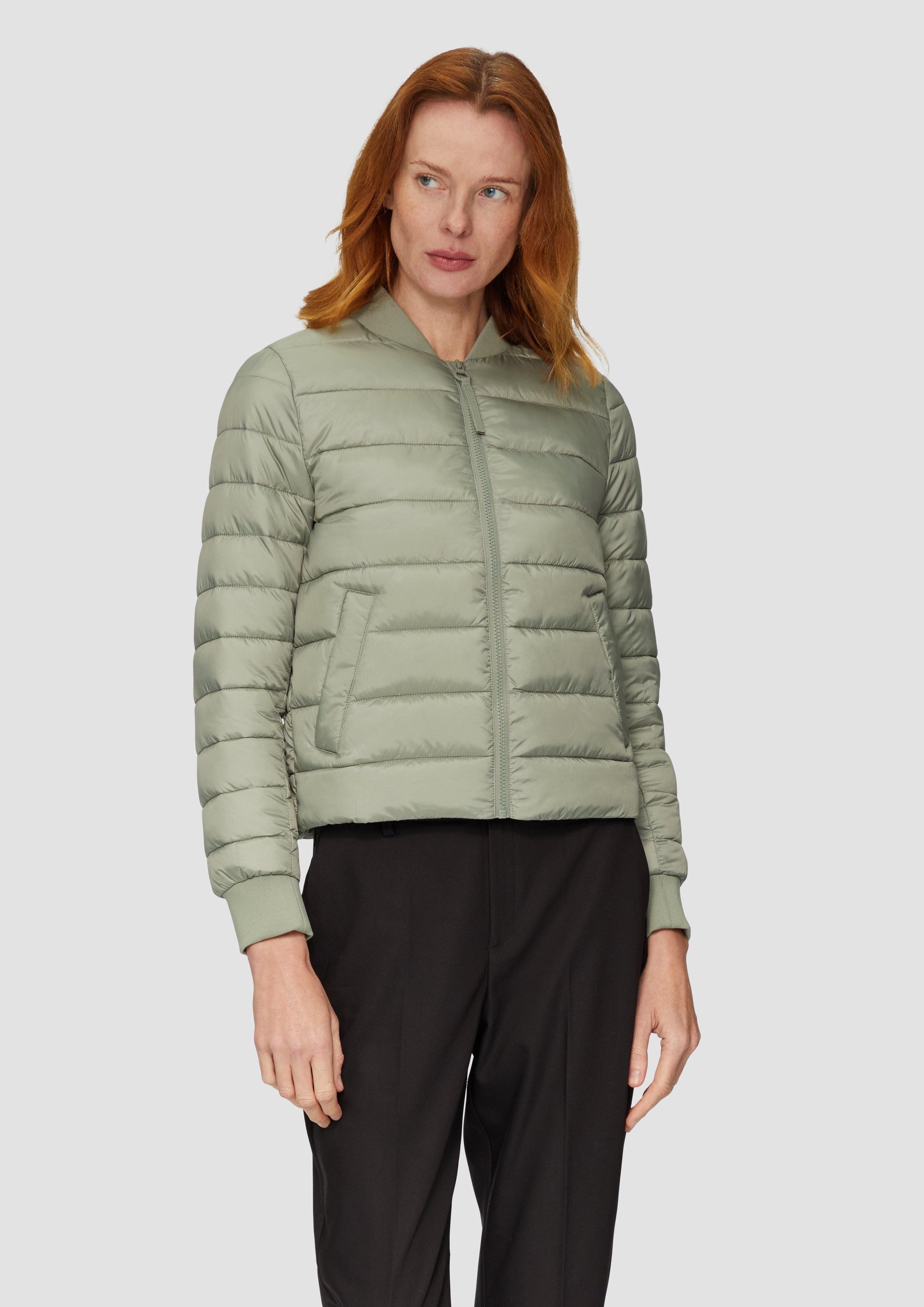 s.Oliver Funktionsjacke Kurze Steppjacke mit Rippbündchen günstig online kaufen