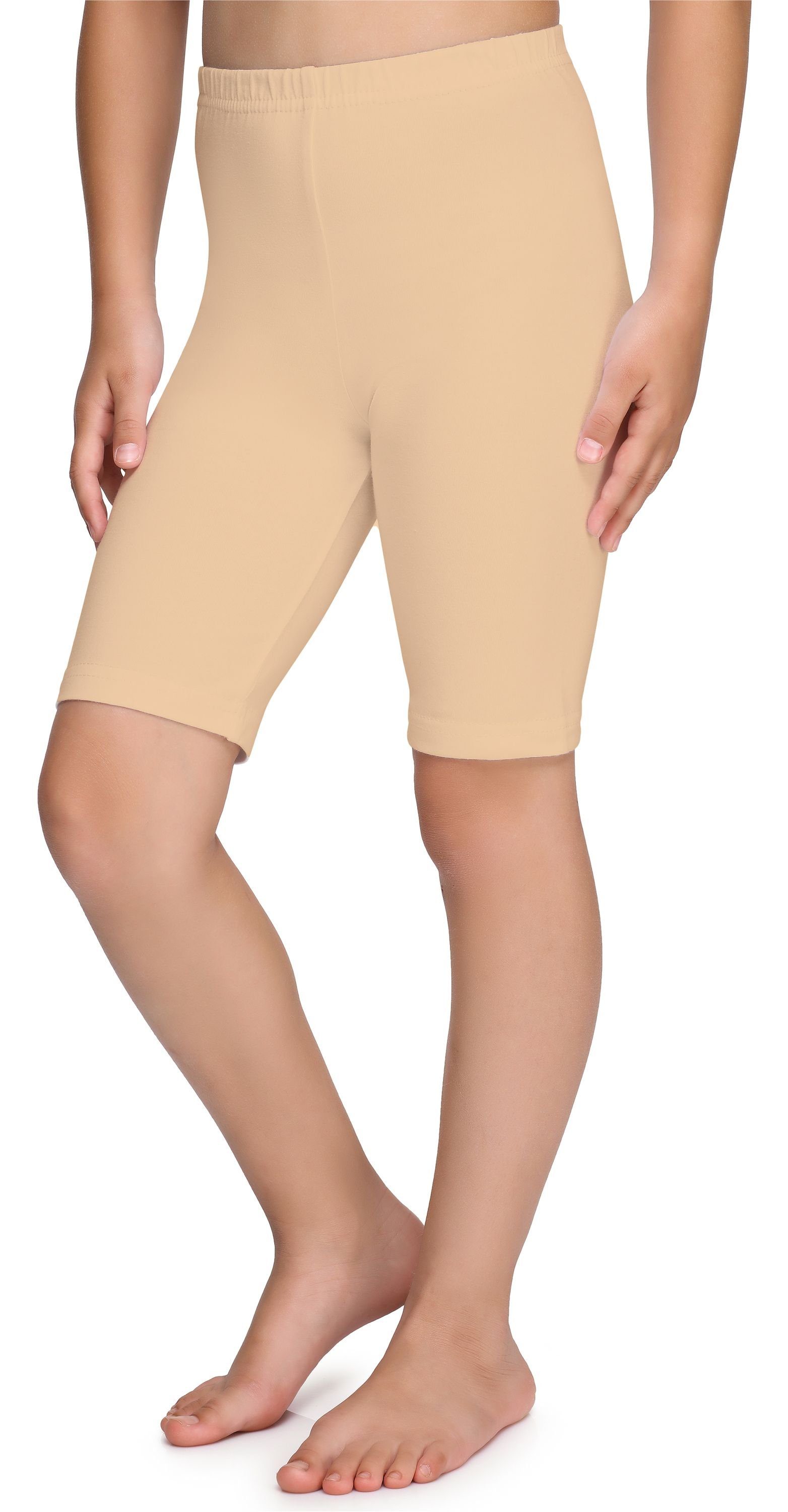 Baumwolle aus MS10-227 Leggings Merry Sand Leggings Style (1-tlg) Bund elastischer Kurze Mädchen