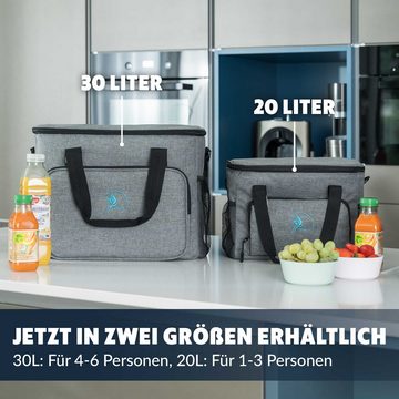 Obics Thermobehälter 30 Liter, Gross faltbar Kühltasche Isoliertasche für Essen in Tupperware