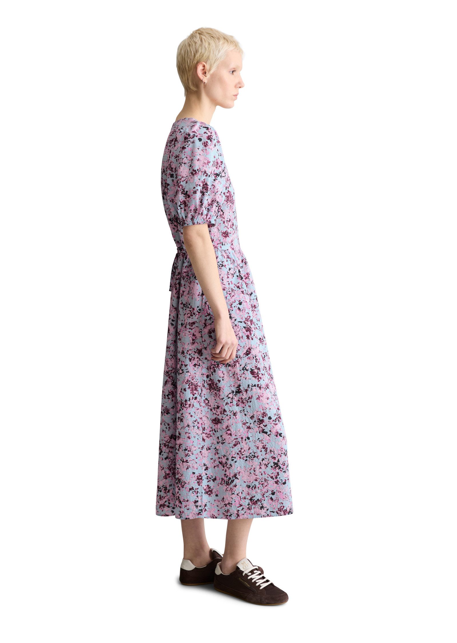 Marc O'Polo DENIM Druckkleid aus Viskose-Mix mit Crinkle-Effekt