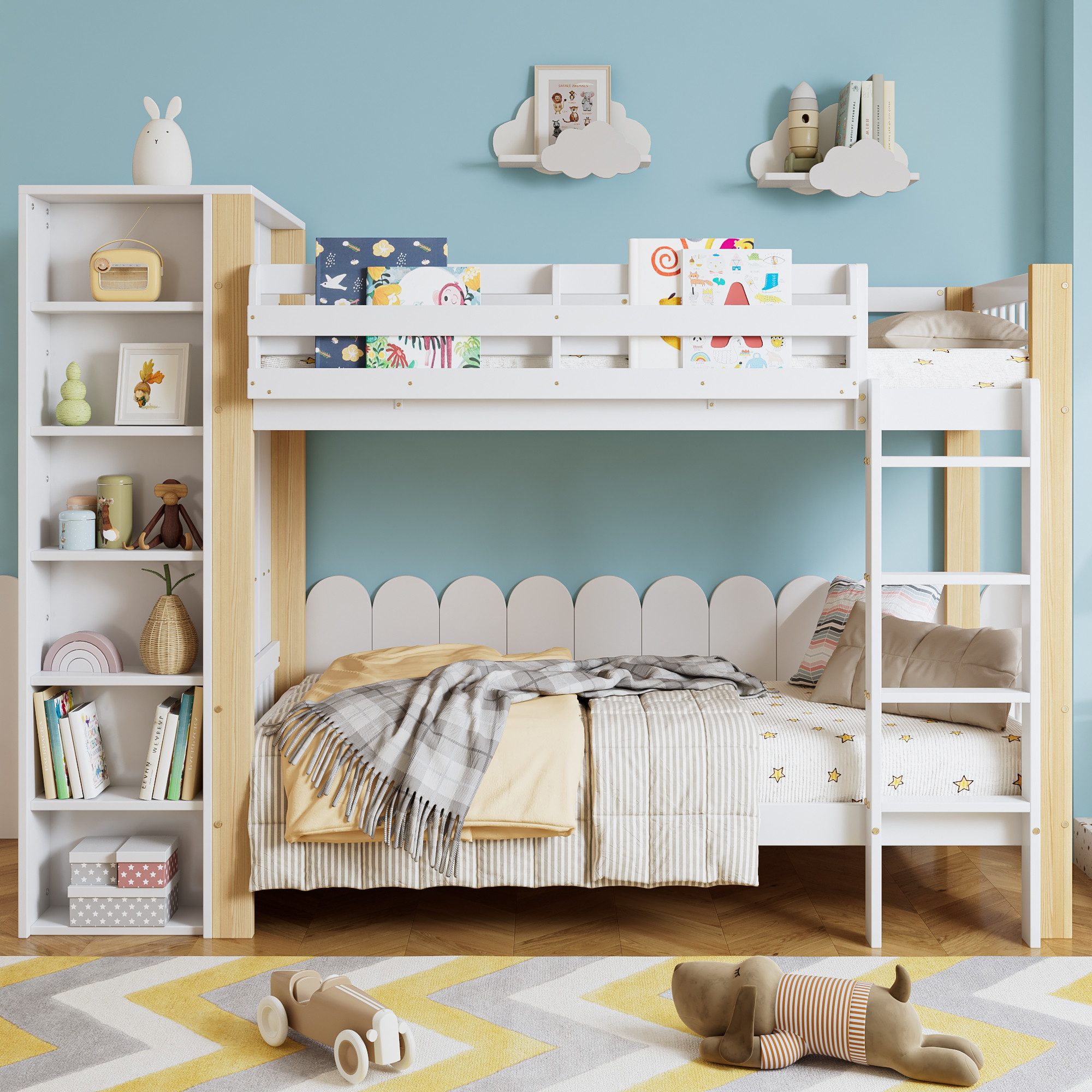 SOFTWEARY Etagenbett mit 2 Liegeflächen und günstig online kaufen