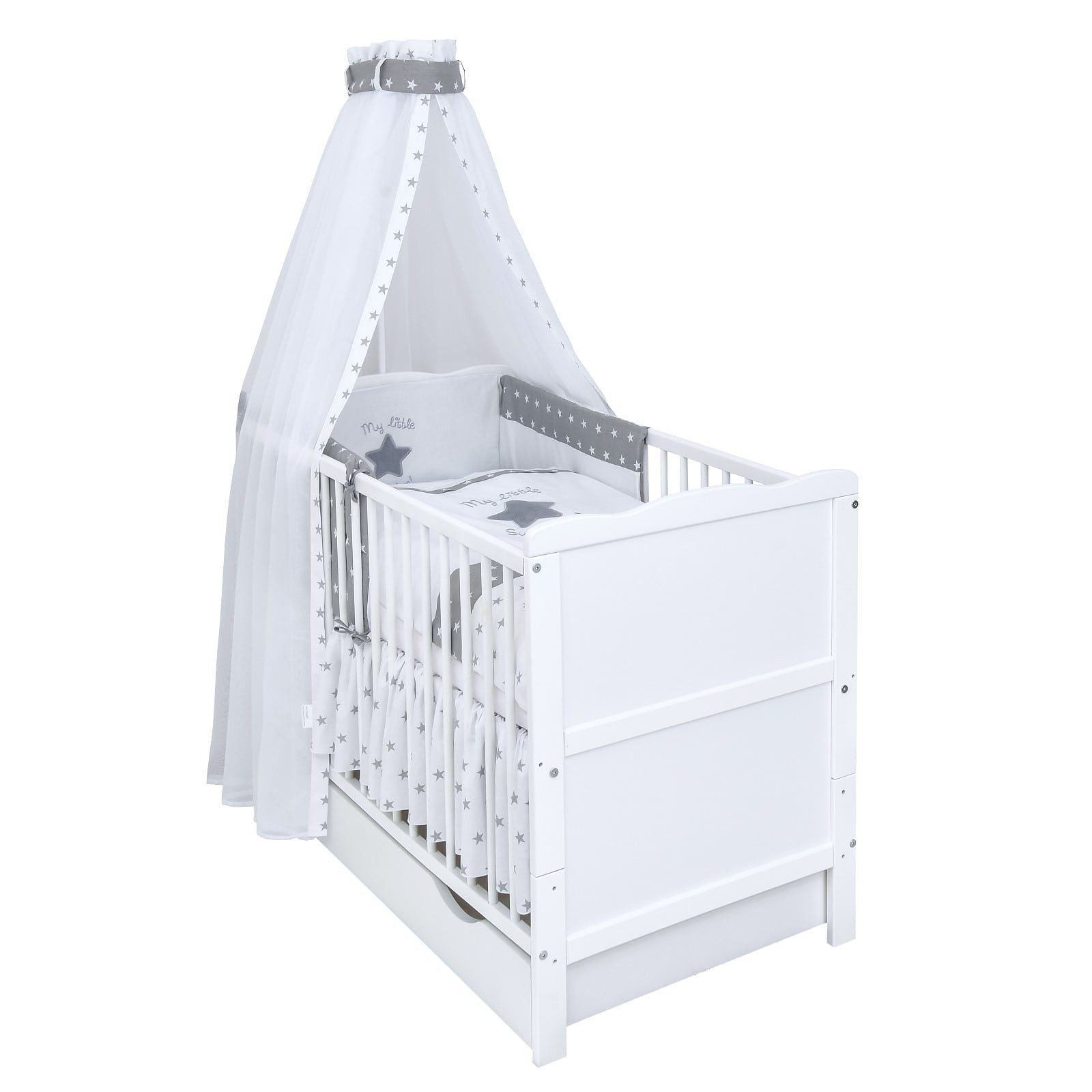 Baby-Delux Komplettbett Babybett Jack Schublade Komplettset, günstig online kaufen