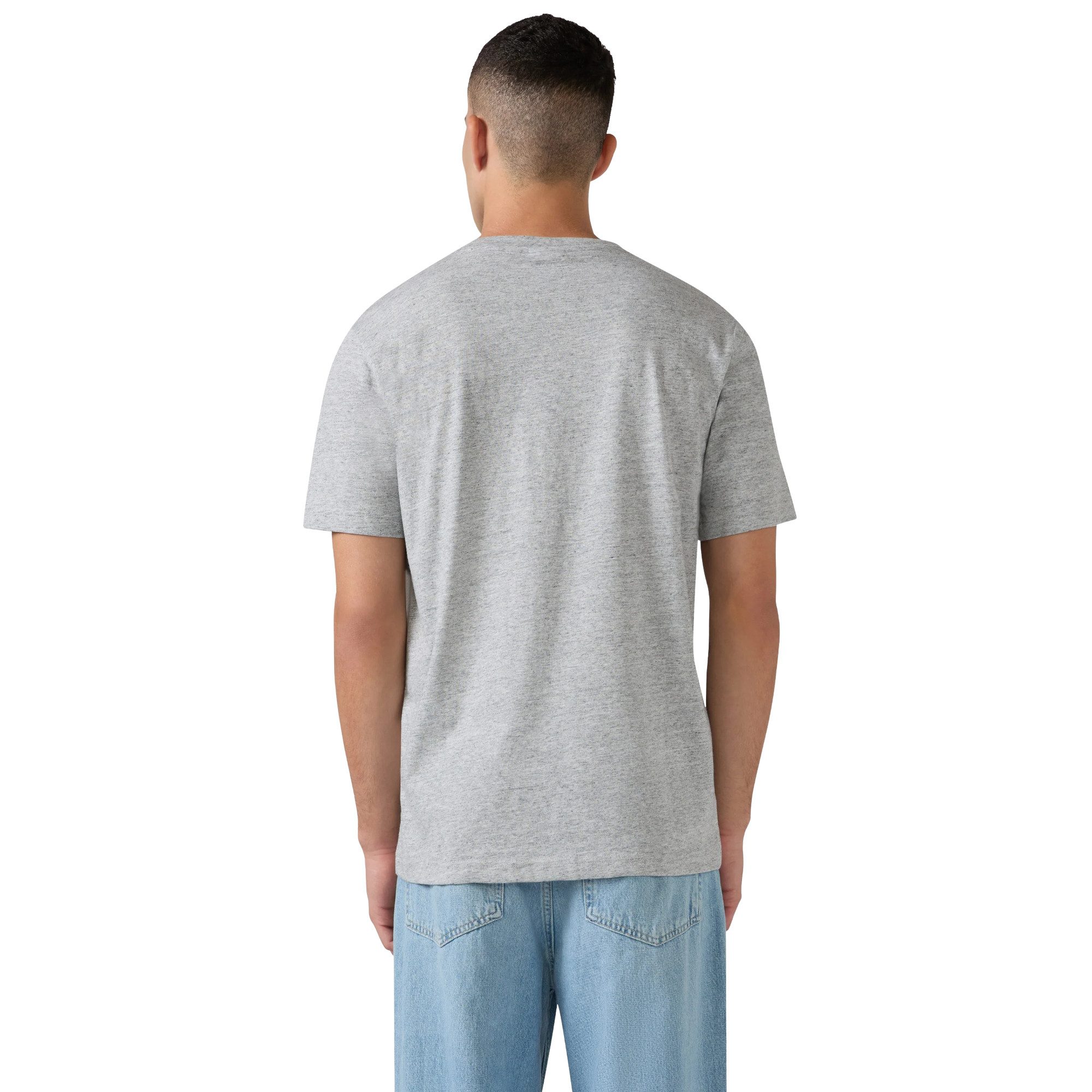 Champion Kurzarmshirt T-Shirt für Herren mit Script-Logo Hellgrau