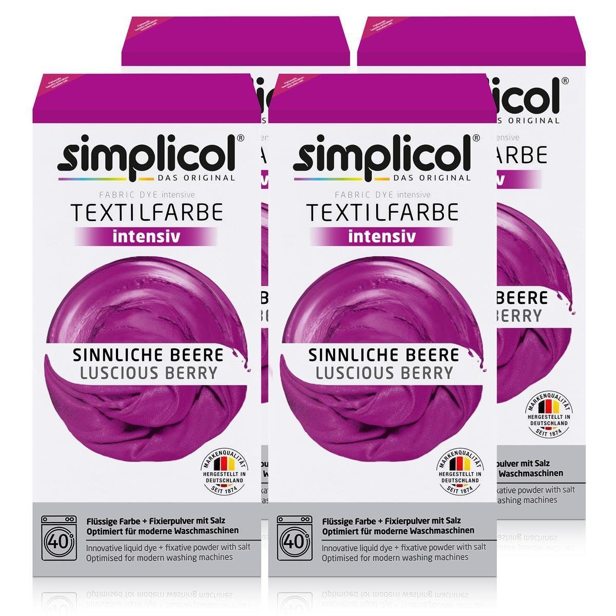 Textilfarbe Simplicol Textilfarbe intensiv Sinnliche-Beere - Einfaches Färben (4er