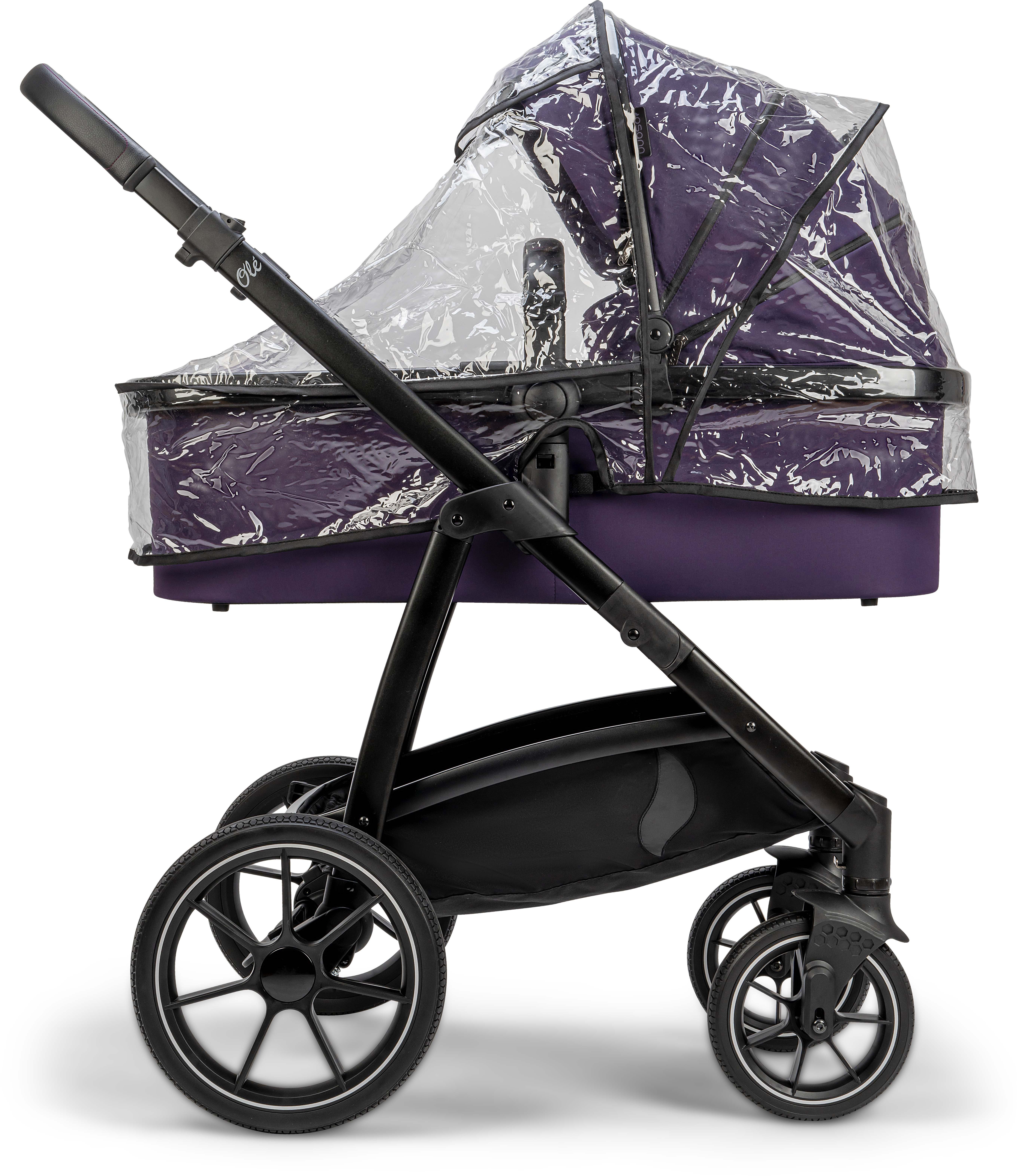 Osann Kombi-Kinderwagen Olé, Babywanne Sportsitz inkl. + 0 von Brombeere - 3in1 22 Kombi-Kinderwagen kg