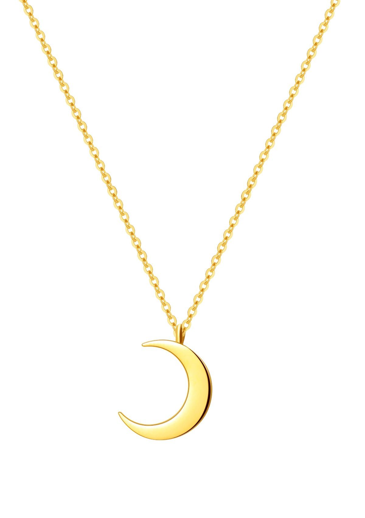 Hey Happiness Kette mit Anhänger Mond 18K Gold Roségold, Kette Halbmond, Ke günstig online kaufen