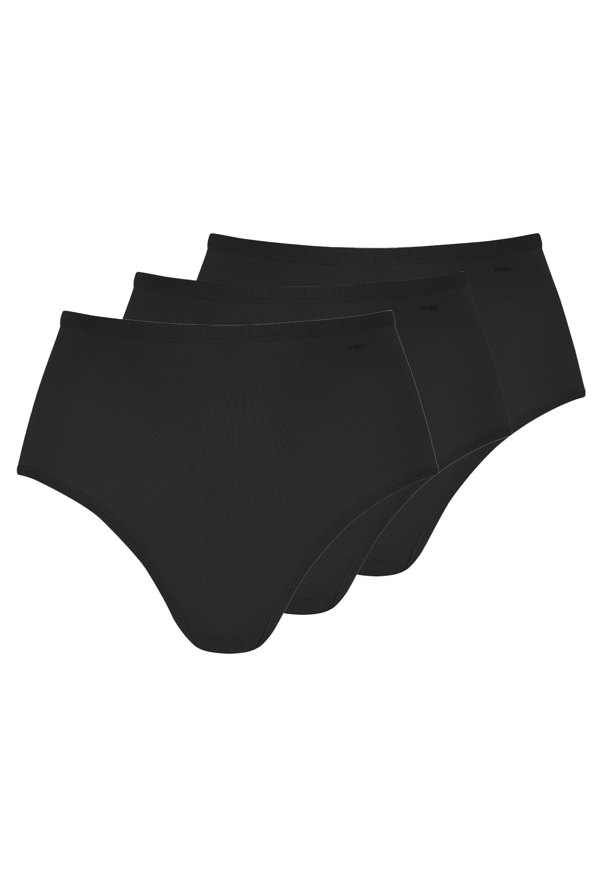 Mey Taillenslip 3er-Pack Only Lycra (Spar-Set, 3-St) Taillen Slip - Baumwolle - Perfekter Sitz und bequemes Tragegefühl Schwarz