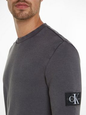 Calvin Klein Jeans Langarmshirt WASHED BADGE WAFFLE LS TEE mit Logopatch