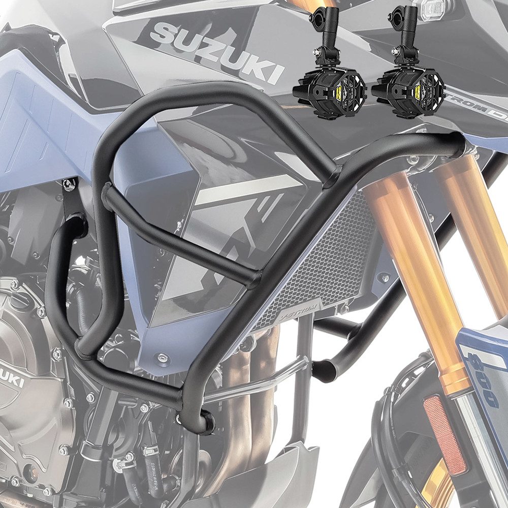 Motoguard Motor-Schutzhülle Set Sturzbügel + Scheinwerfer für Suzuki V-Strom 800 DE 23-25 HG21 sch