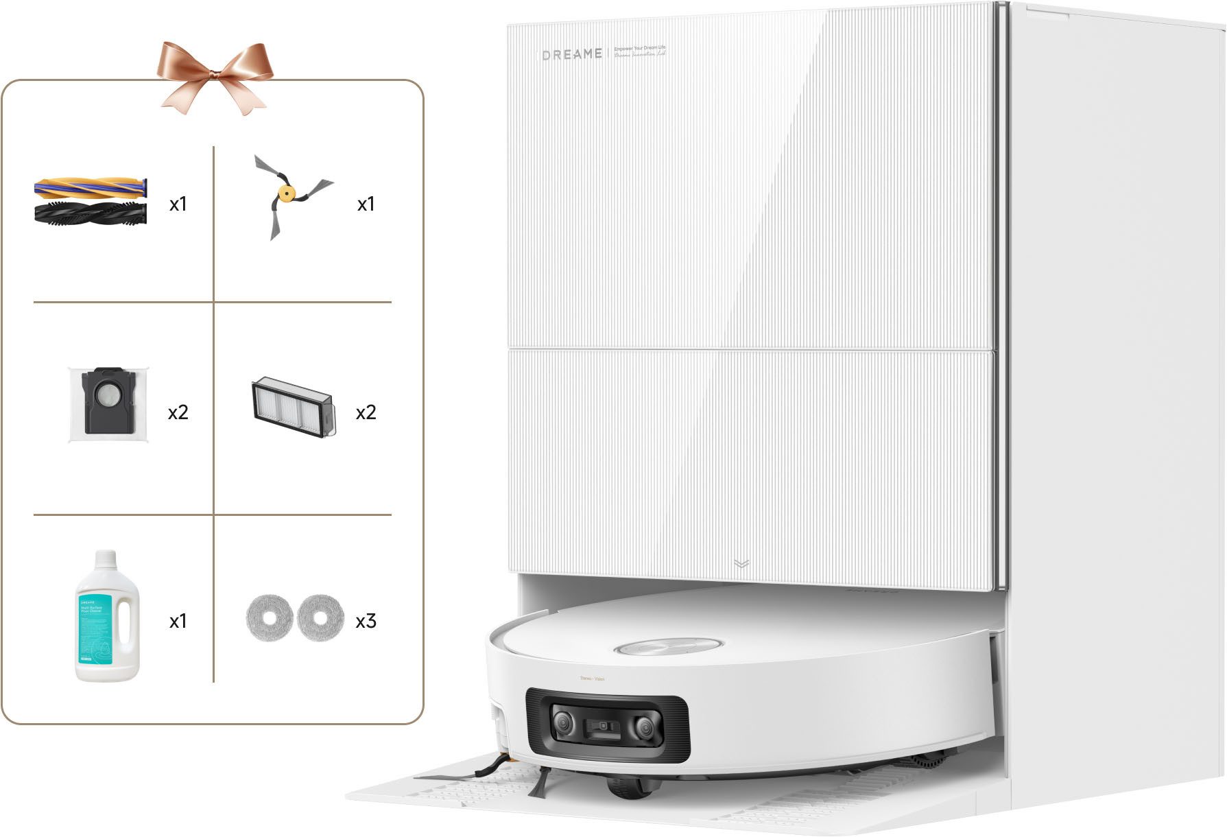 Dreame Saugroboter X60 Pro Ultra Complete, 600 W, ausfahrbahre Wisch-Pads, 40°C-Heißwischen, All-in-One-Basisstation