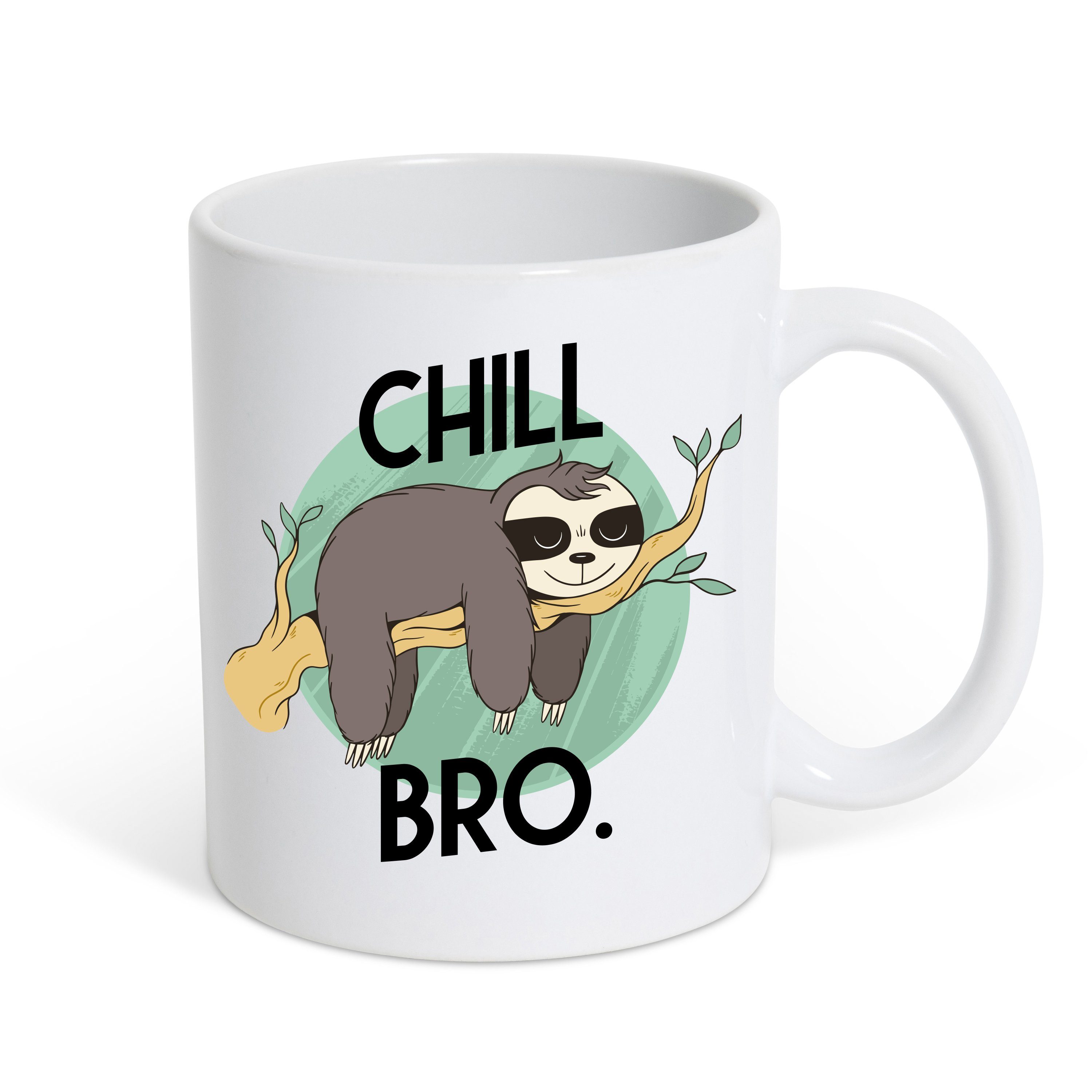 Tasse Chill Bro Faultier Kaffetasse Geschenk
