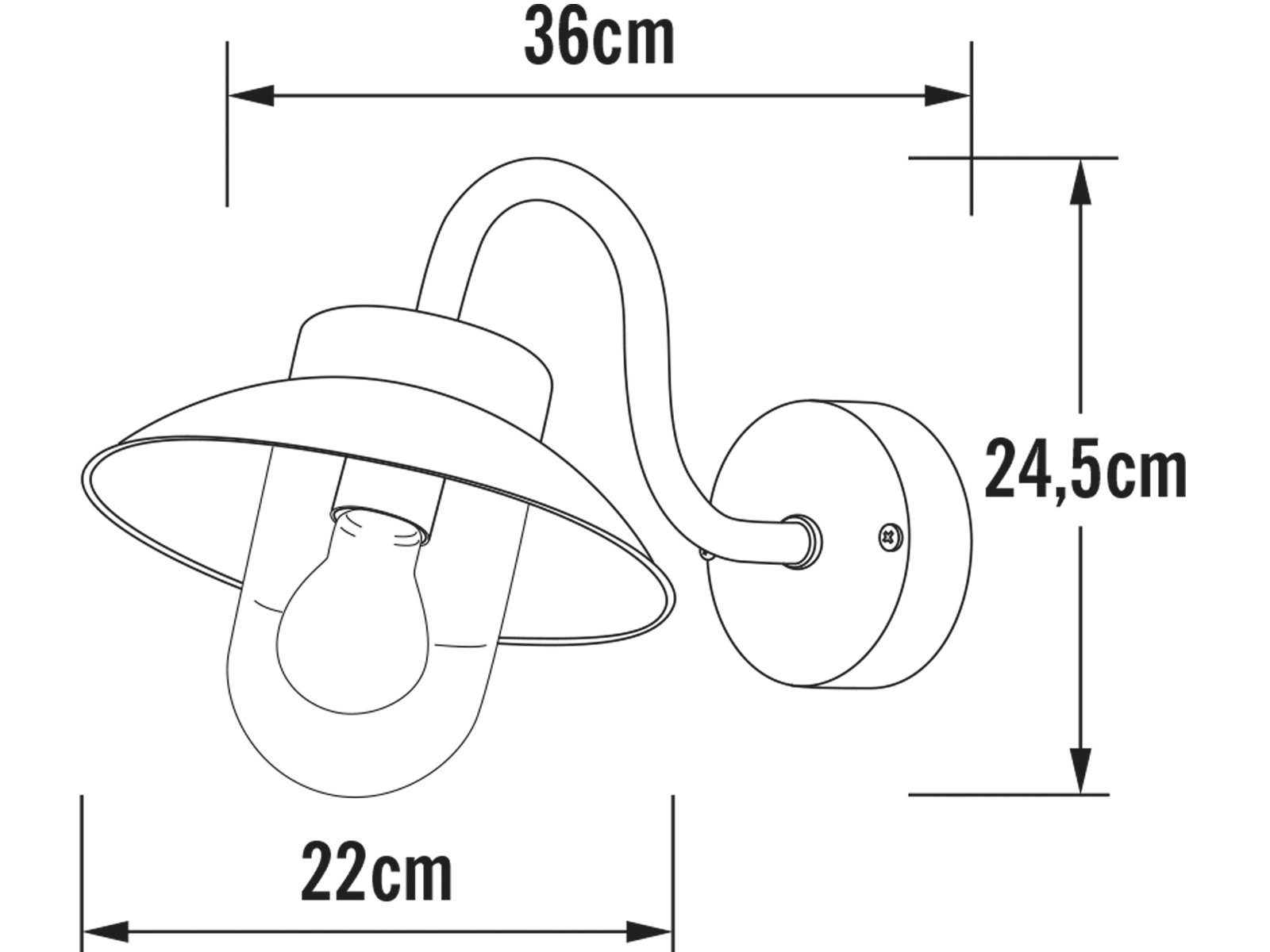 KONSTSMIDE LED Außen-Wandleuchte, Dimmfunktion, LED wechselbar, warmweiß, Wand-laterne Landhausstil Fassadenbeleuchtung Hauswand Grün, H: 30cm