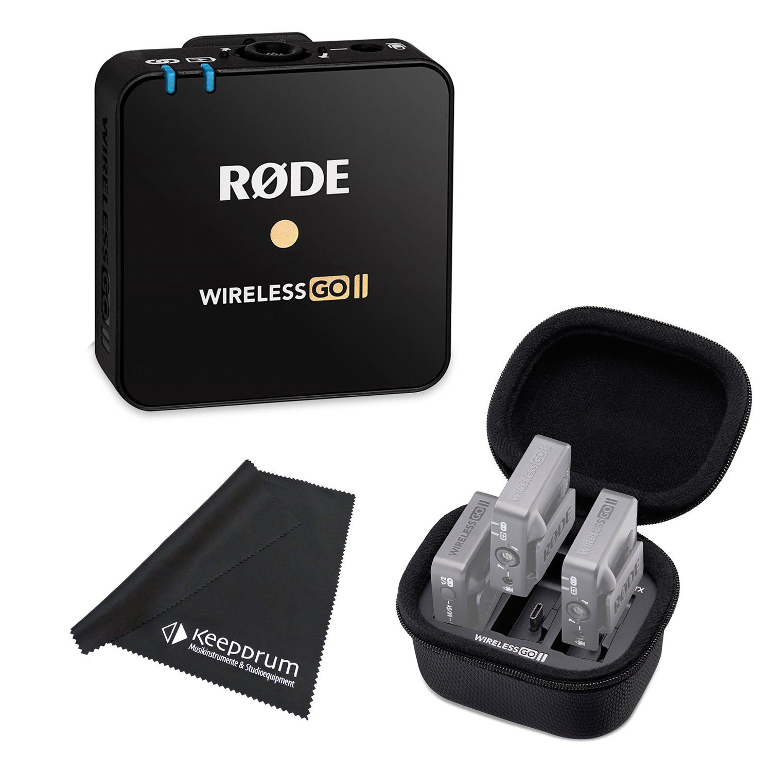 Rode Wireless GO II TX Mikrofon Modul mit Lade-Case Digitales Aufnahmegerät