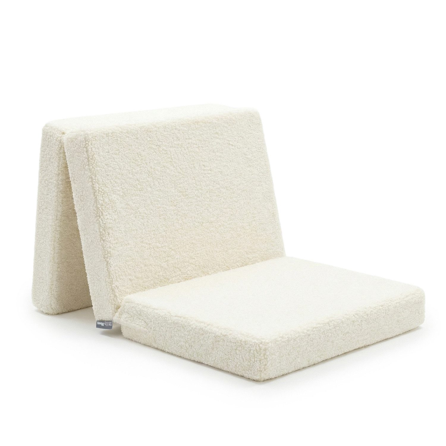 Klappmatratze KMM-1650, KiddyMoon, 10.0 cm hoch, (Teddy-Bezug), Kindermöbel aus Schaumstoff mit Teddy-Plüsch