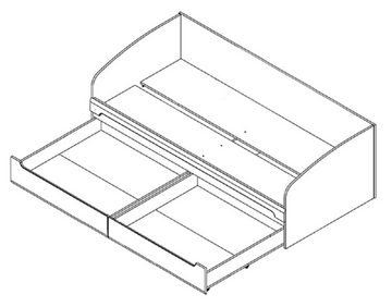 Feldmann-Wohnen Bett LEONARDO (mit 2 Bettschubladen), Liegefläche: 90 x 200 cm