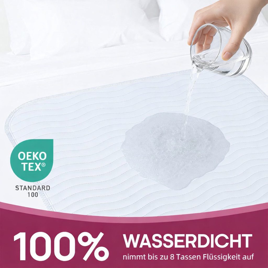 Inkontinenzauflage Premium Bett wasserdichte Matratzenauflage Inkontinenzunterlage PTY HOME, besonders saugfähig, langlebig, hautfreundlich, waschbar