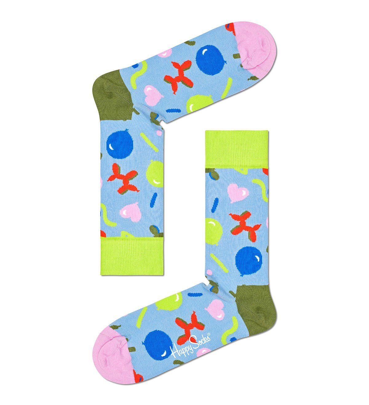 Happy 3er Happy Pack Socken Socks Unisex Kurzsocken Birthday Geburtstag, - Geschenkbox