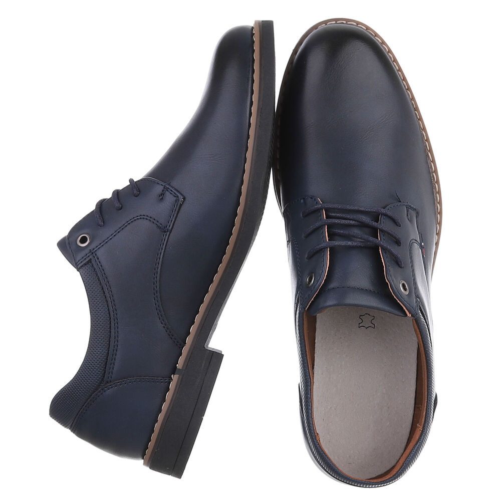 Coolwalk Herren Businessschuhe Freizeit Schnürschuh (91563556) Blockabsatz Business-Schuhe in Dunkelblau