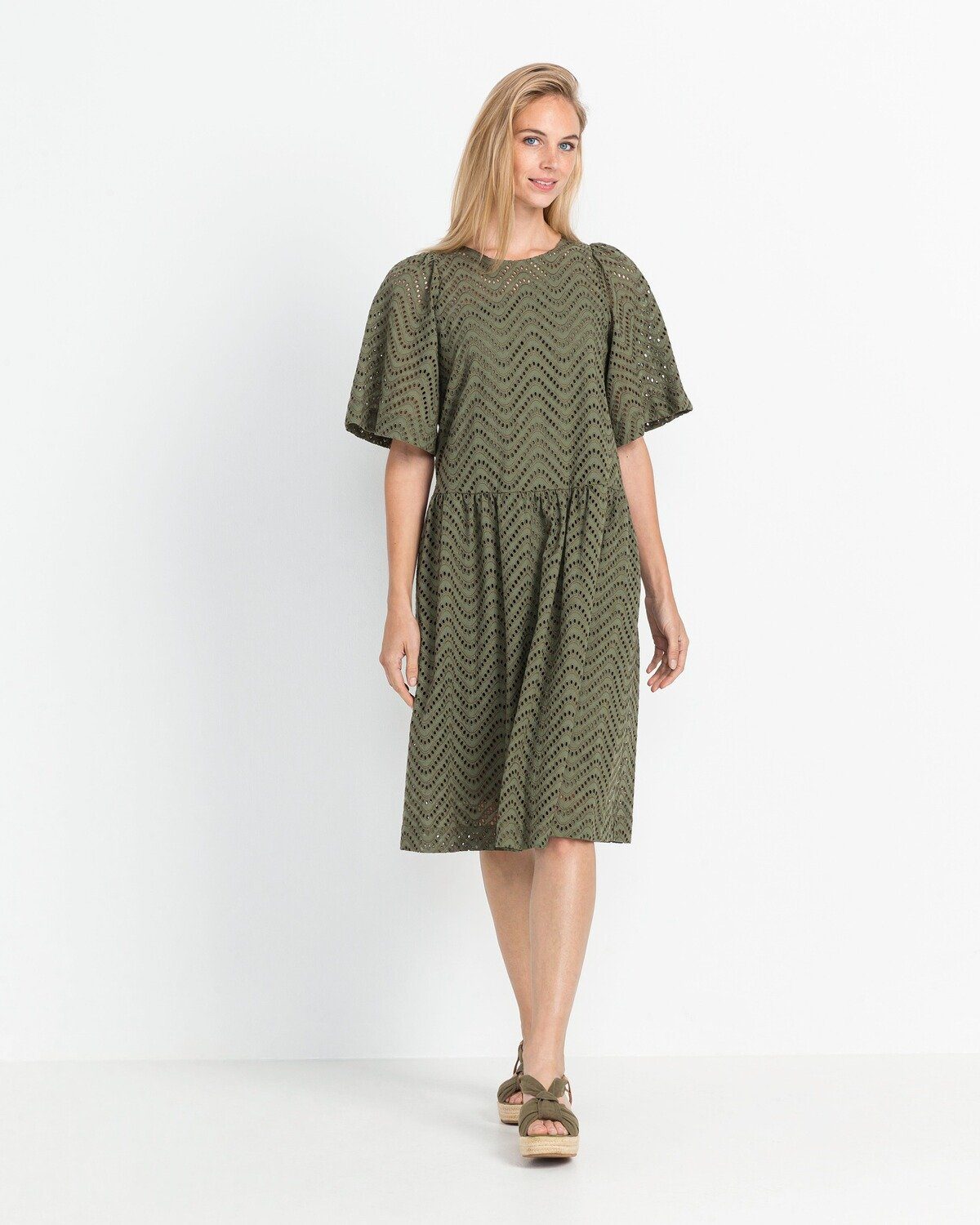 seidensticker Midikleid Kleid mit Lochmuster günstig online kaufen