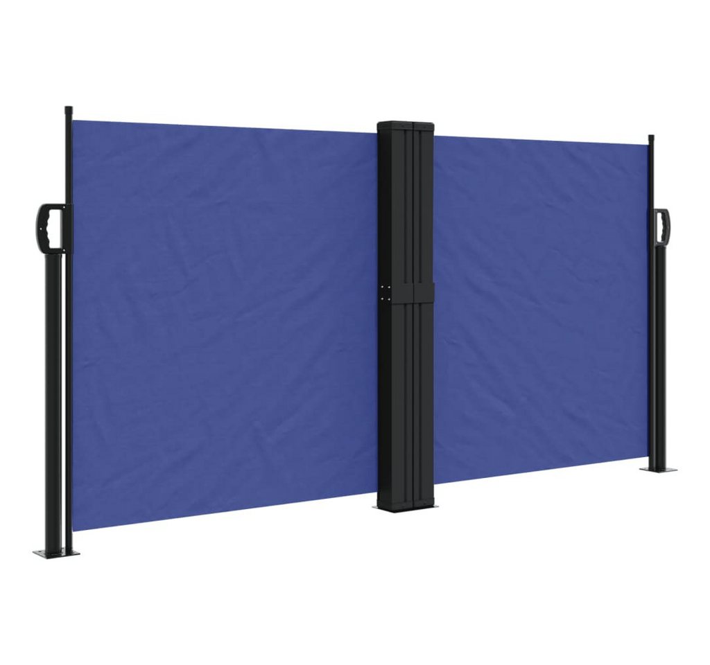 Thumbnail - vidaXL Seitenmarkise Seitenmarkise Ausziehbar Blau 120x1000 cm Windschutz Seitenrollo