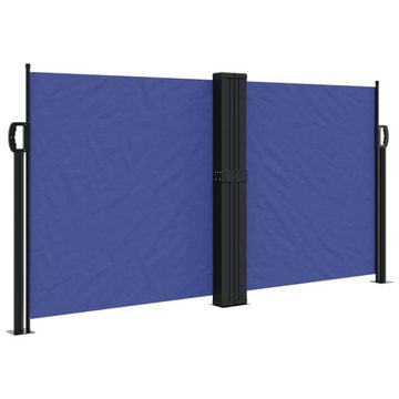 vidaXL Seitenmarkise Seitenmarkise Ausziehbar Blau 120x1000 cm Windschutz Seitenrollo