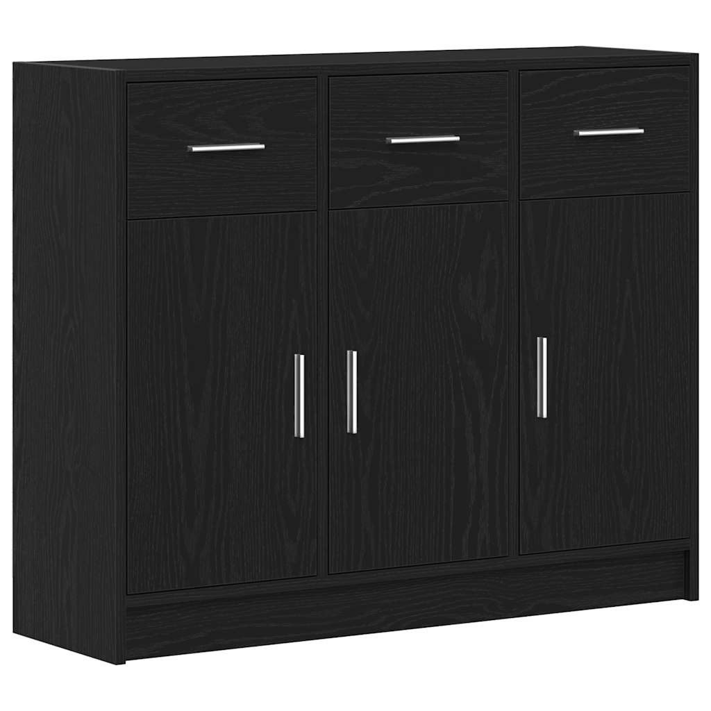 vidaXL Sideboard Sideboard Schwarze Eiche 91x28x75 cm Holzwerkstoff (1 St)