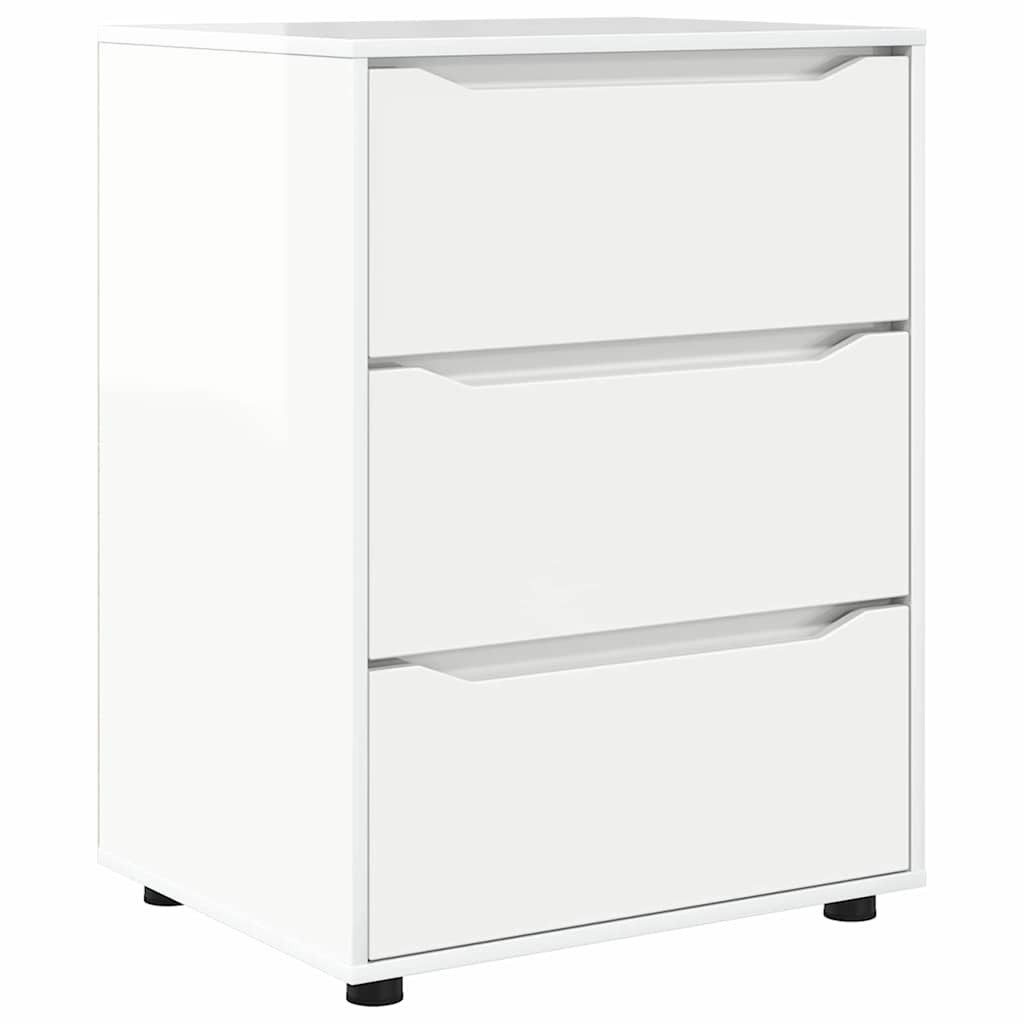 vidaXL Aufbewahrungsschrank Hochglanz Weiß 60 x 48 x 81 cm (1-St)