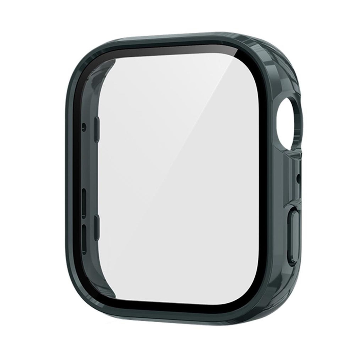 Wigento Smartwatch-Hülle Für Huawei Watch Fit 4 Kunststoff Watch PC Hülle + 9H Hart Glas Grün, Schutzhülle aus PC + Hart Glas für Rundumschutz