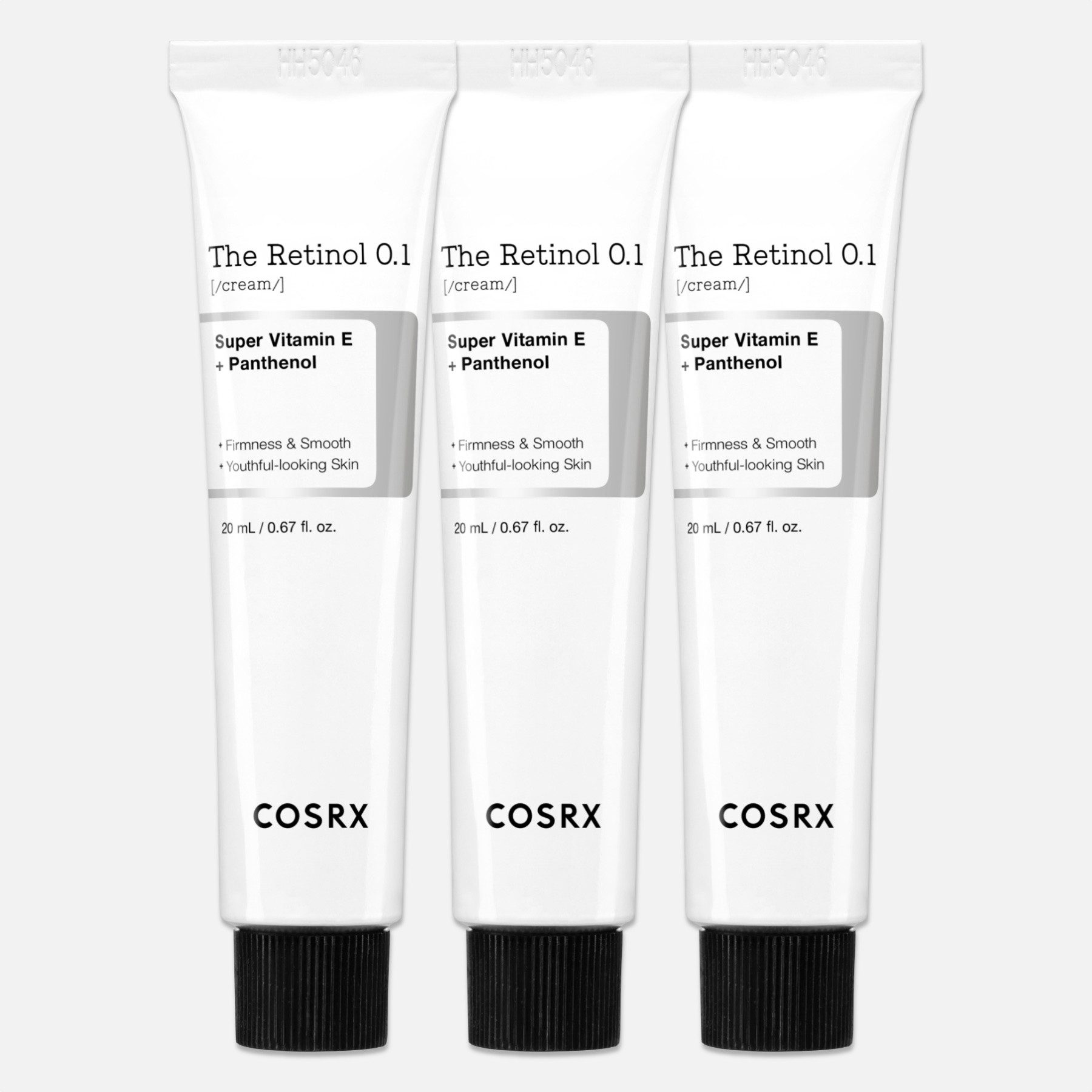 Cosrx Anti-Aging-Creme The Retinol 0.1 Gesichtscreme Anti-Falten Creme mit Hyaluronsäure, 3-tlg., Anti-Aging, Anti-Falten, Retinol, COSRX