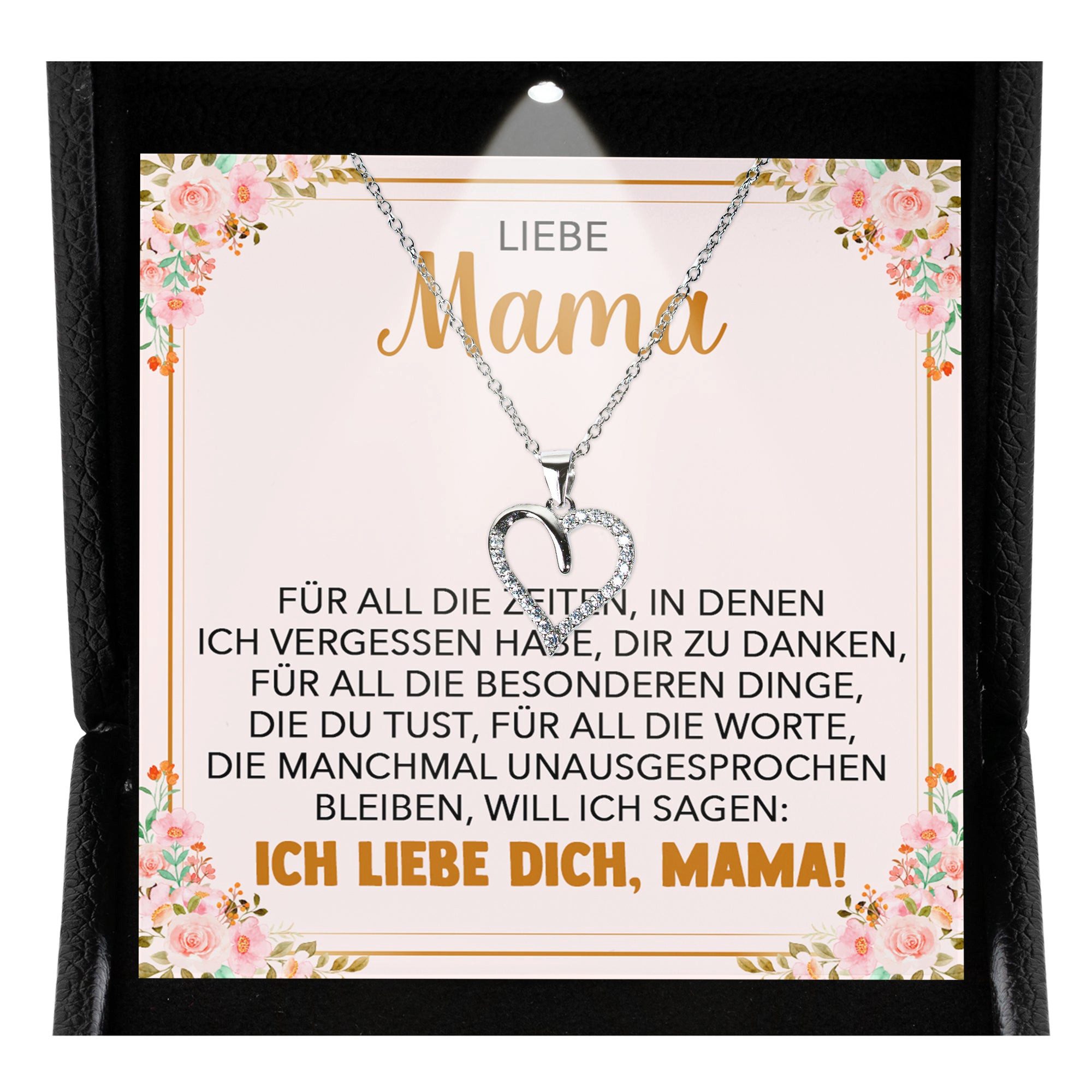 Schmuckset Liebe Mama Geschenk Frauen Herz Halskette Muttertag Damen Schmuck