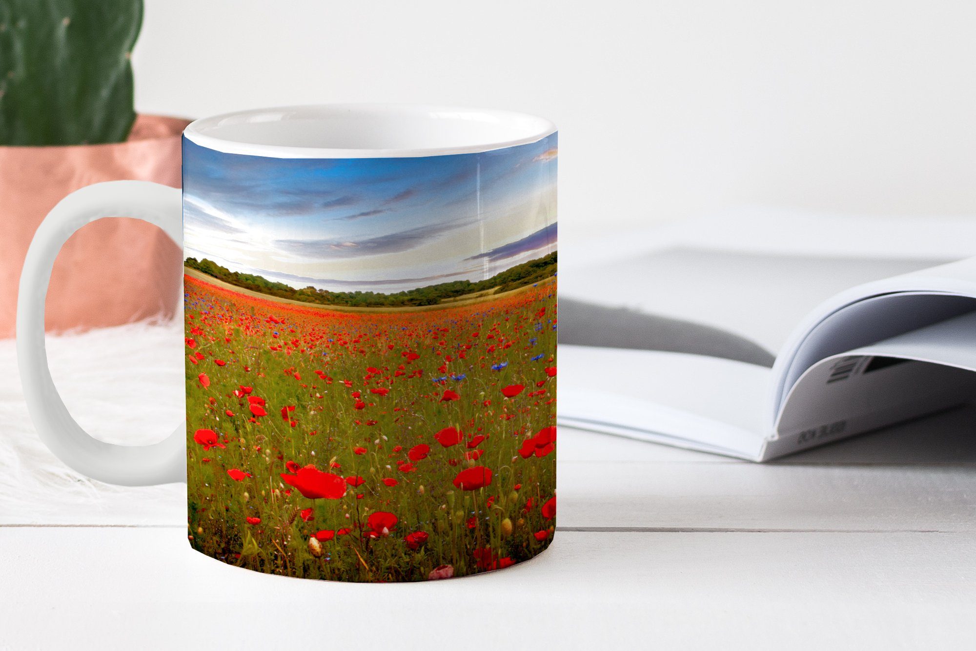 Farben, Becher, Geschenk MuchoWow Tasse Teetasse, - Keramik, Kaffeetassen, Blumen Sonnenuntergang Teetasse, -