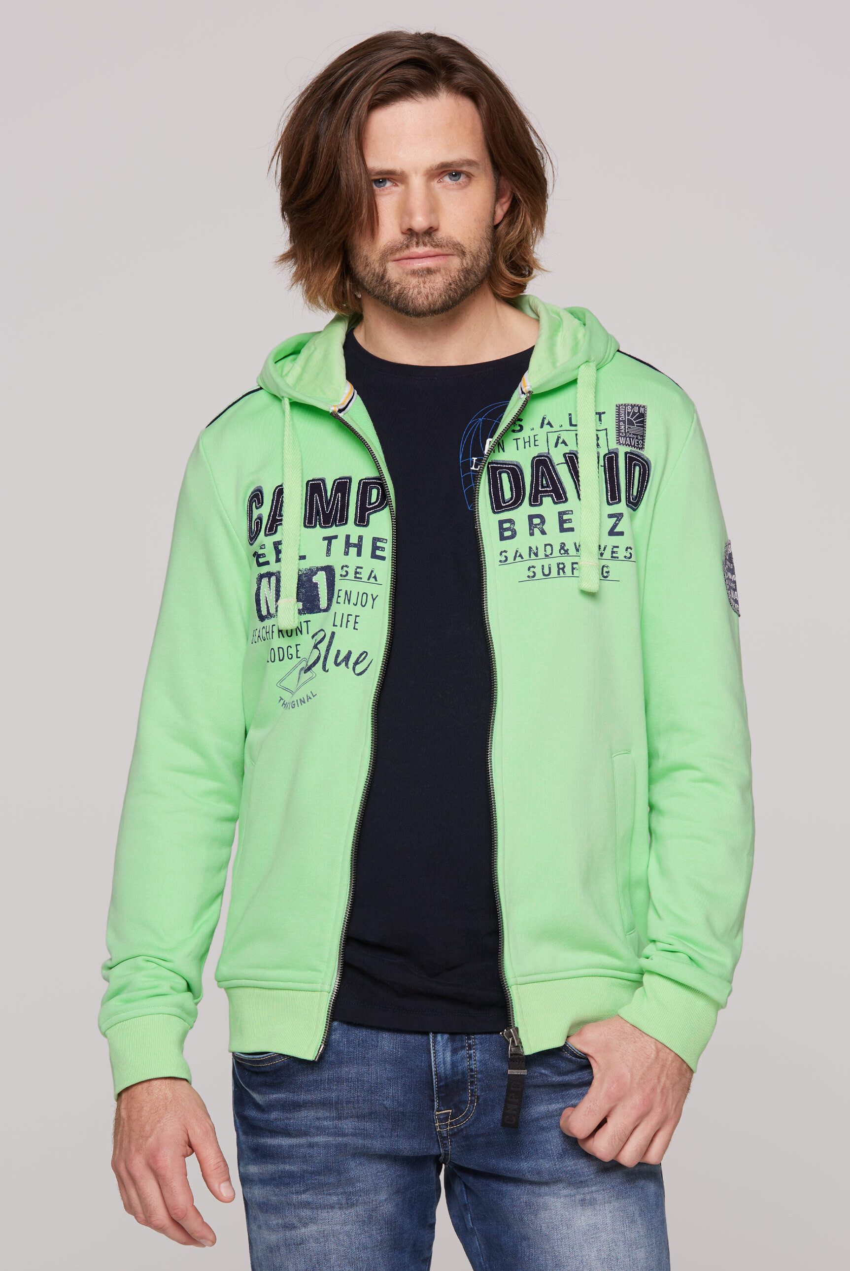 CAMP DAVID Kapuzensweatjacke, mit Baumwolle günstig online kaufen